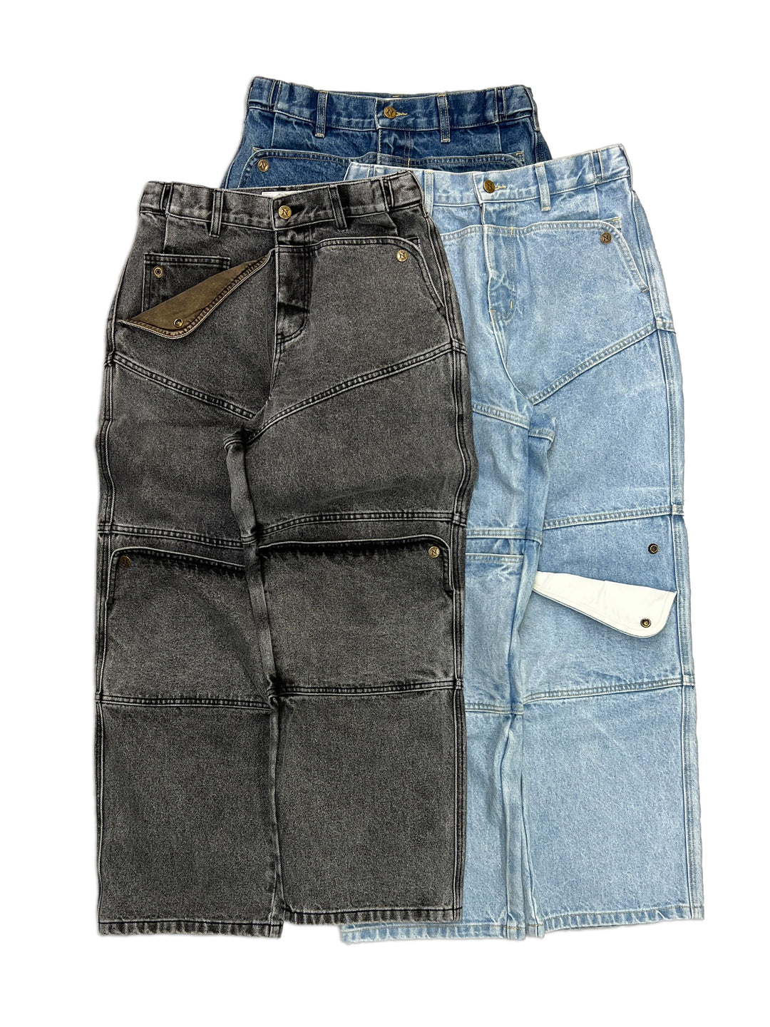Carpenter Straight Mule Ear Denim Pants