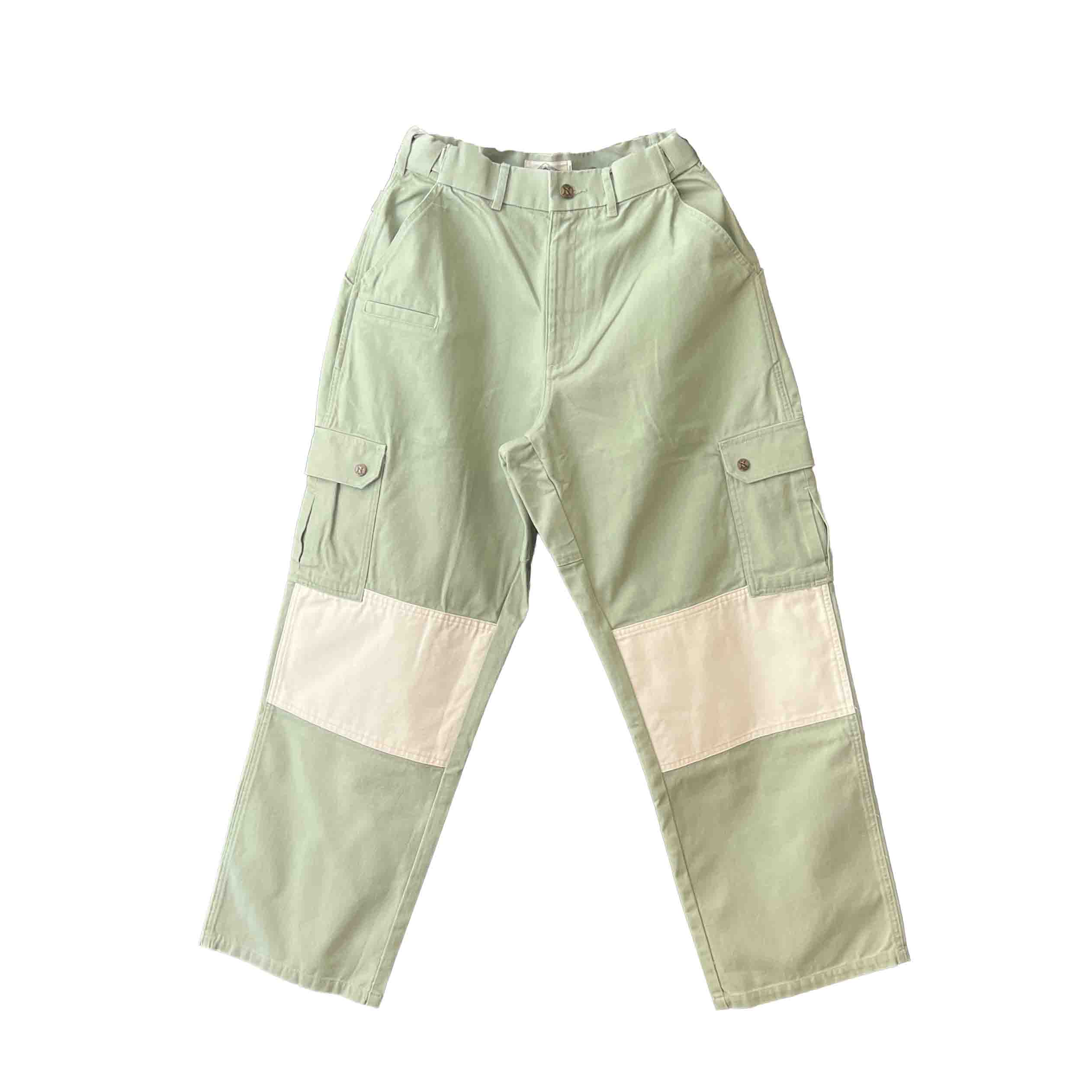 Waist: 29" x Inseam: 29" High Rise 2-Tone Green Straight Uniform Cargo Pants