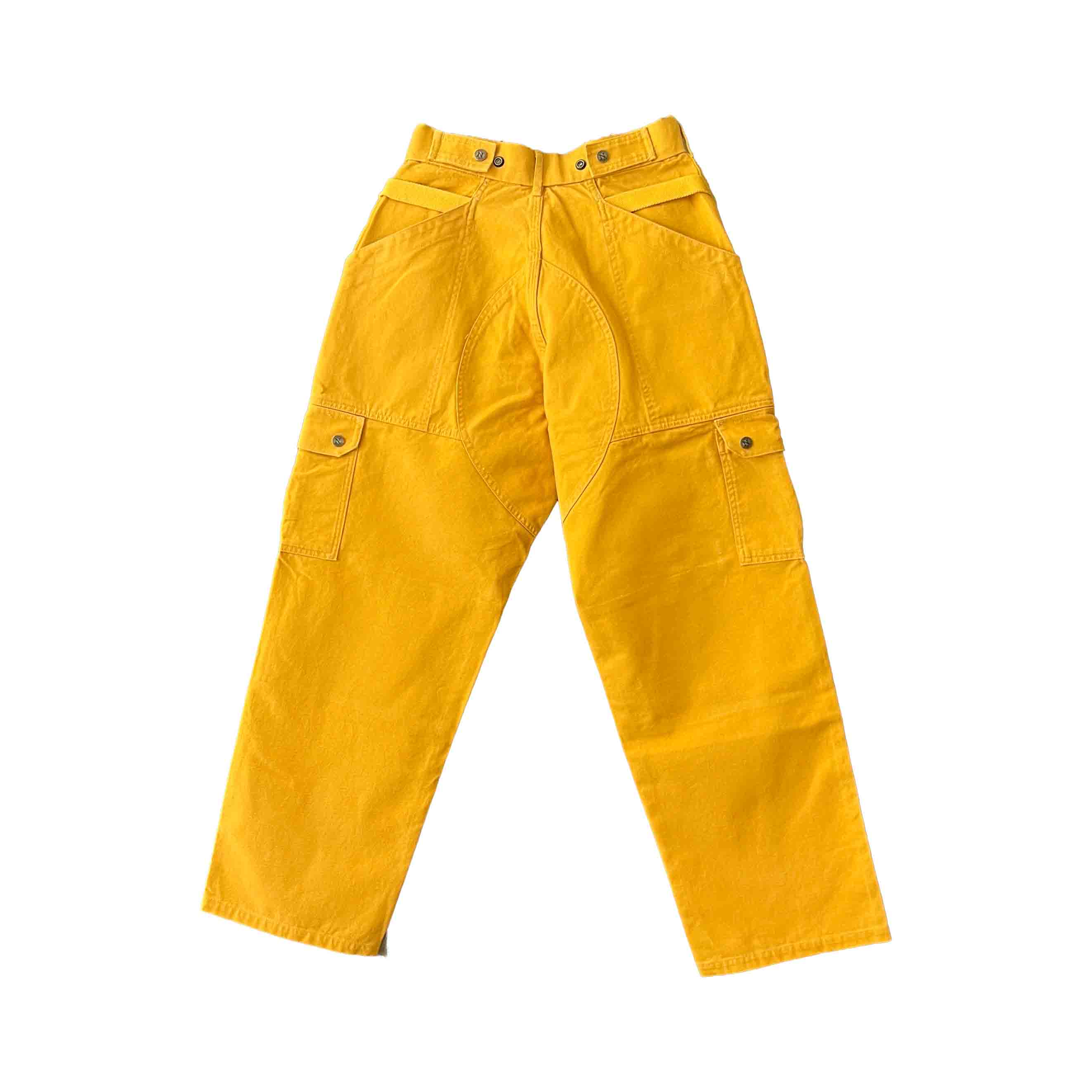 Waist: 29" x Inseam: 29" High Rise 2-Tone Orange Straight Uniform Cargo Pants-2
