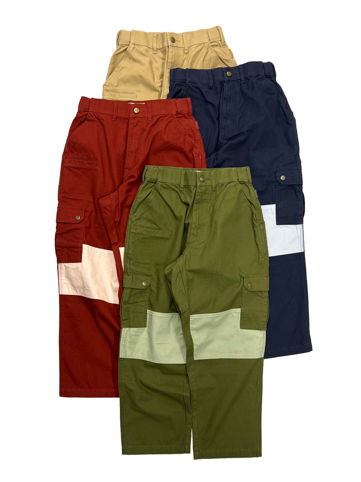 2-Tone Straight Uniform Cargo Pants