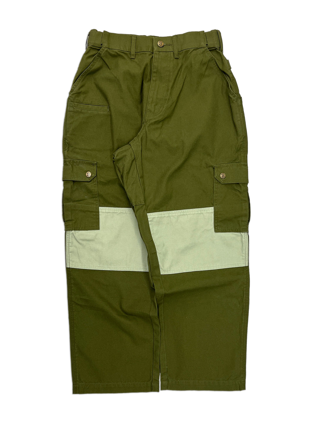 2-Tone Straight Uniform Cargo Pants