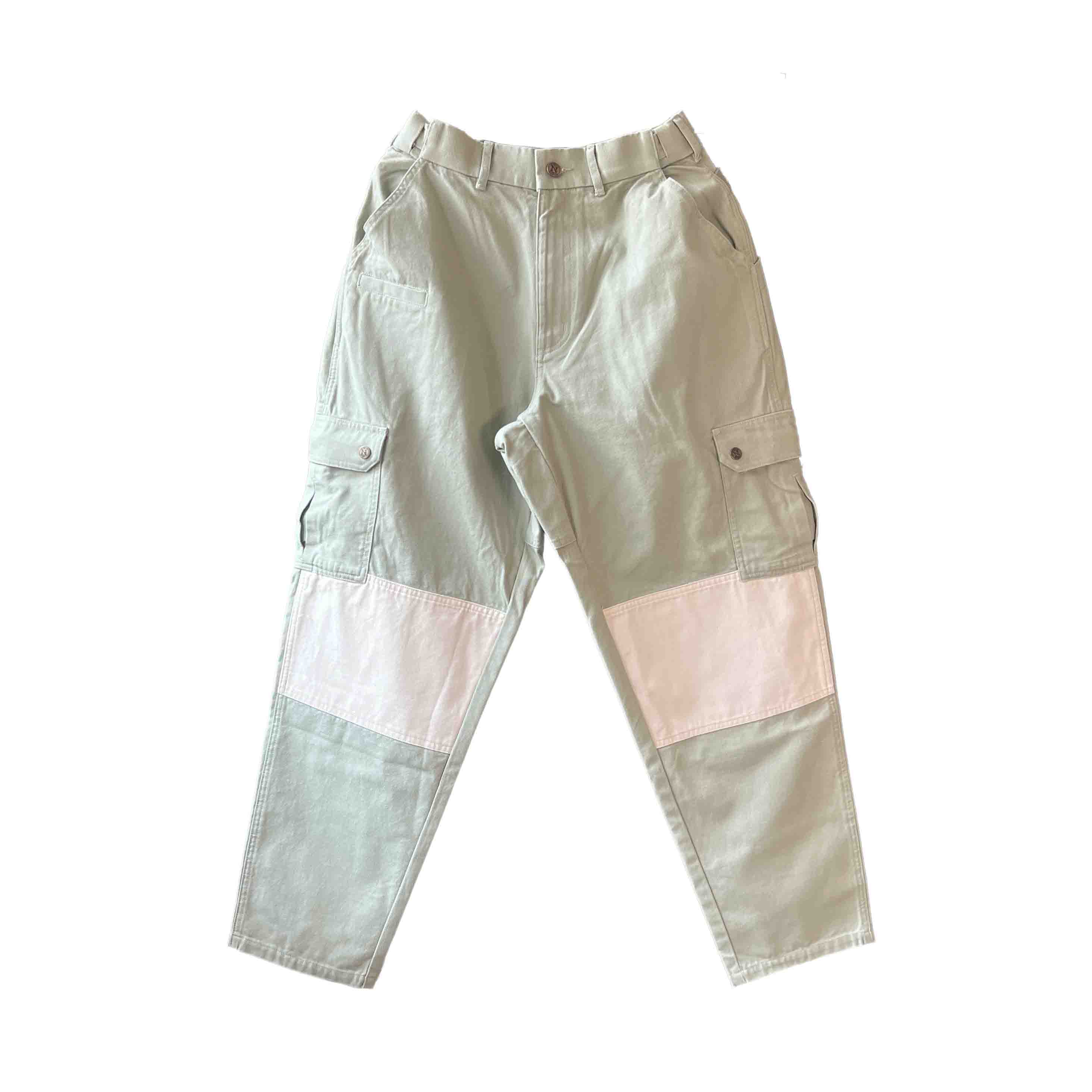 Waist: 29" x Inseam: 29" High Rise 2-Tone Green Tapered Uniform Cargo Pants