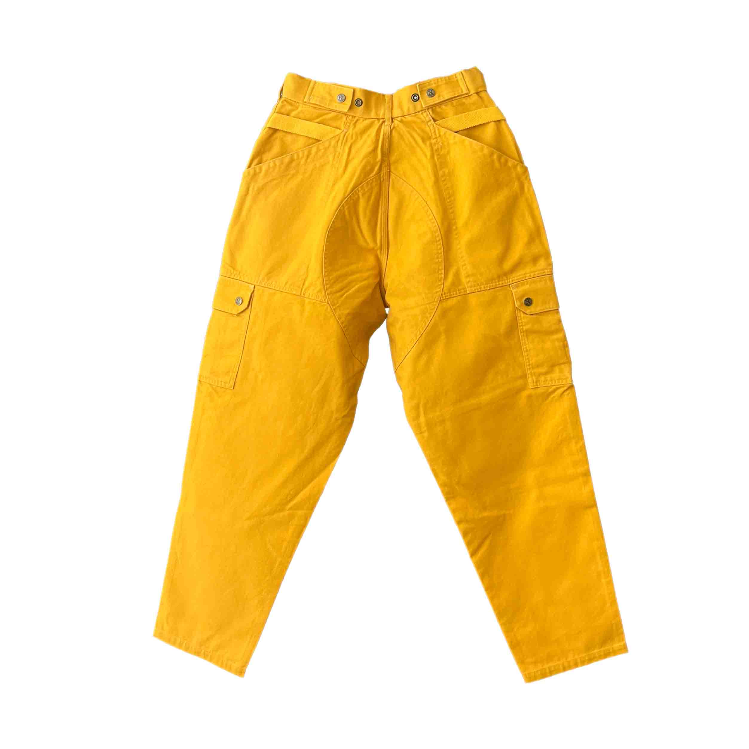 Waist: 29" x Inseam: 29" High Rise 2-Tone Orange Tapered Uniform Cargo Pants-2