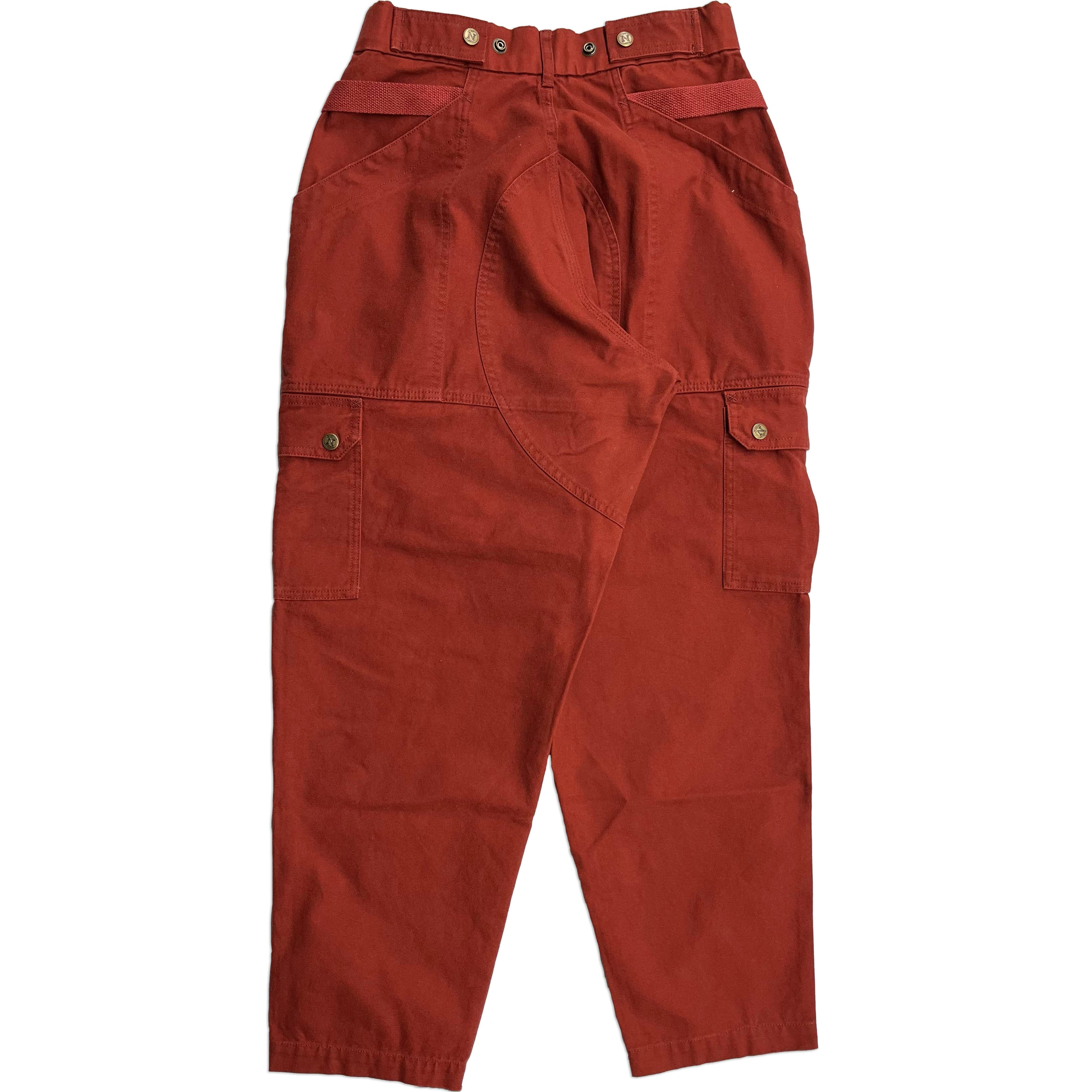 2-Tone Red Tapered Uniform Cargo Pants