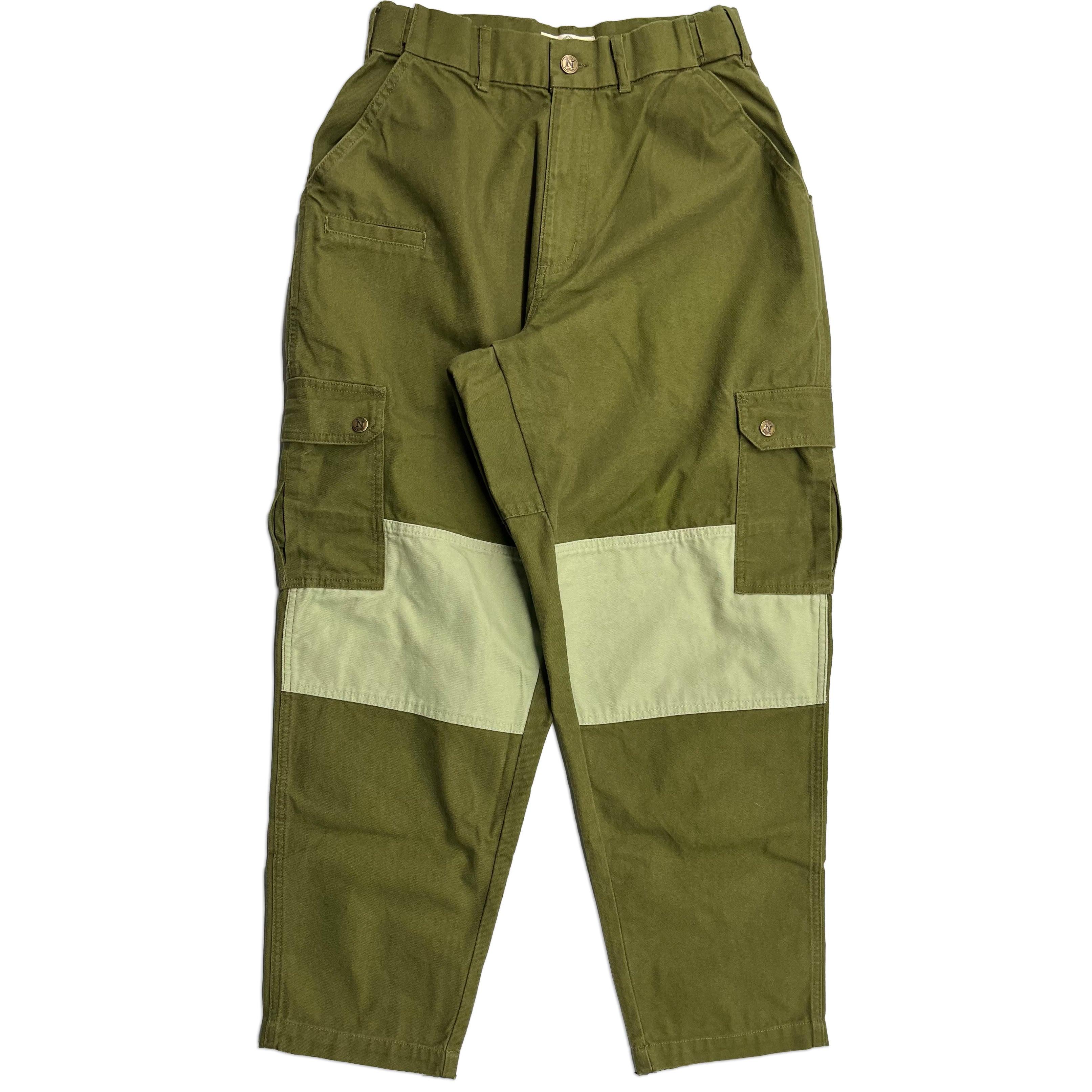 2-Tone Green Tapered Uniform Cargo Pants