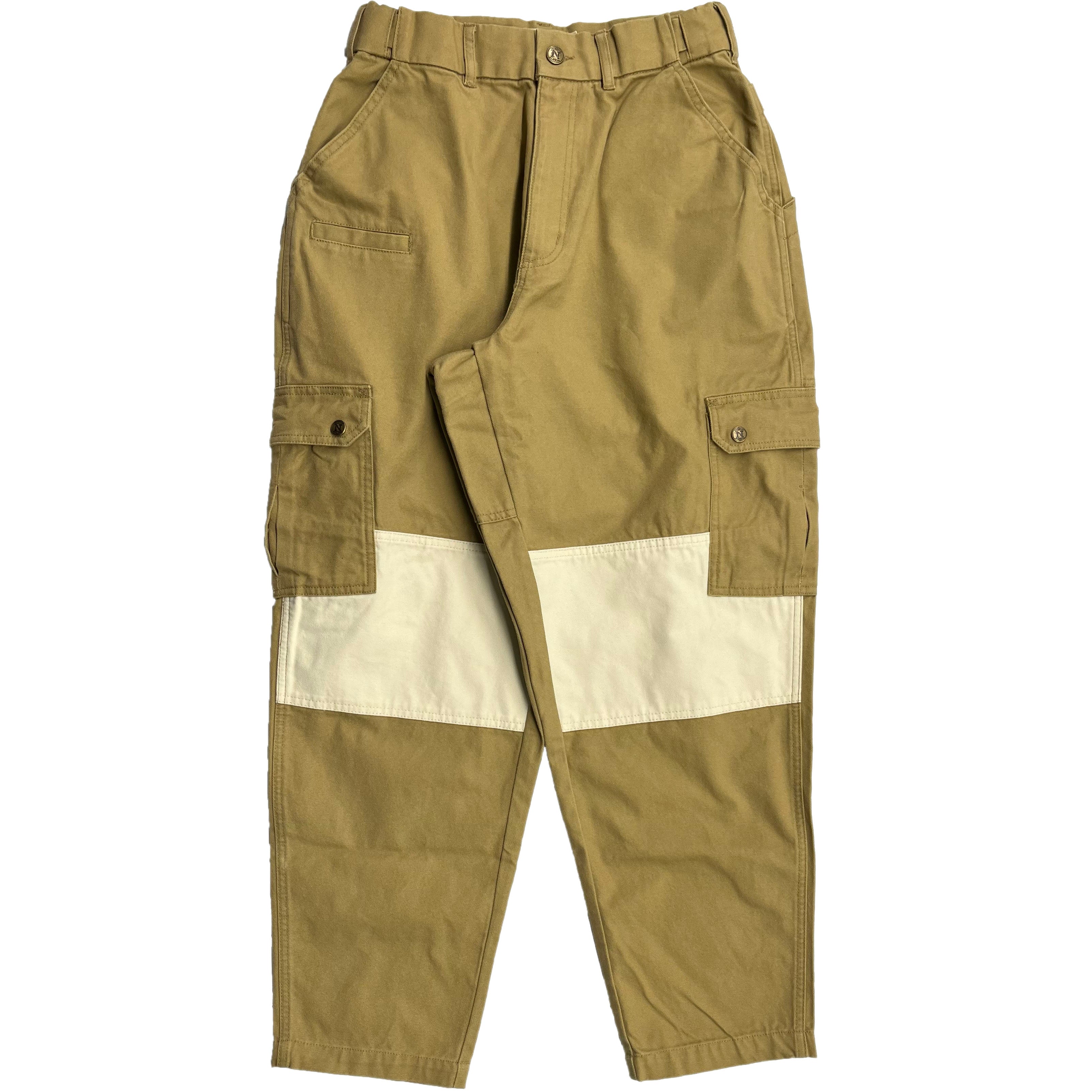 2-Tone Khaki Tapered Uniform Cargo Pants