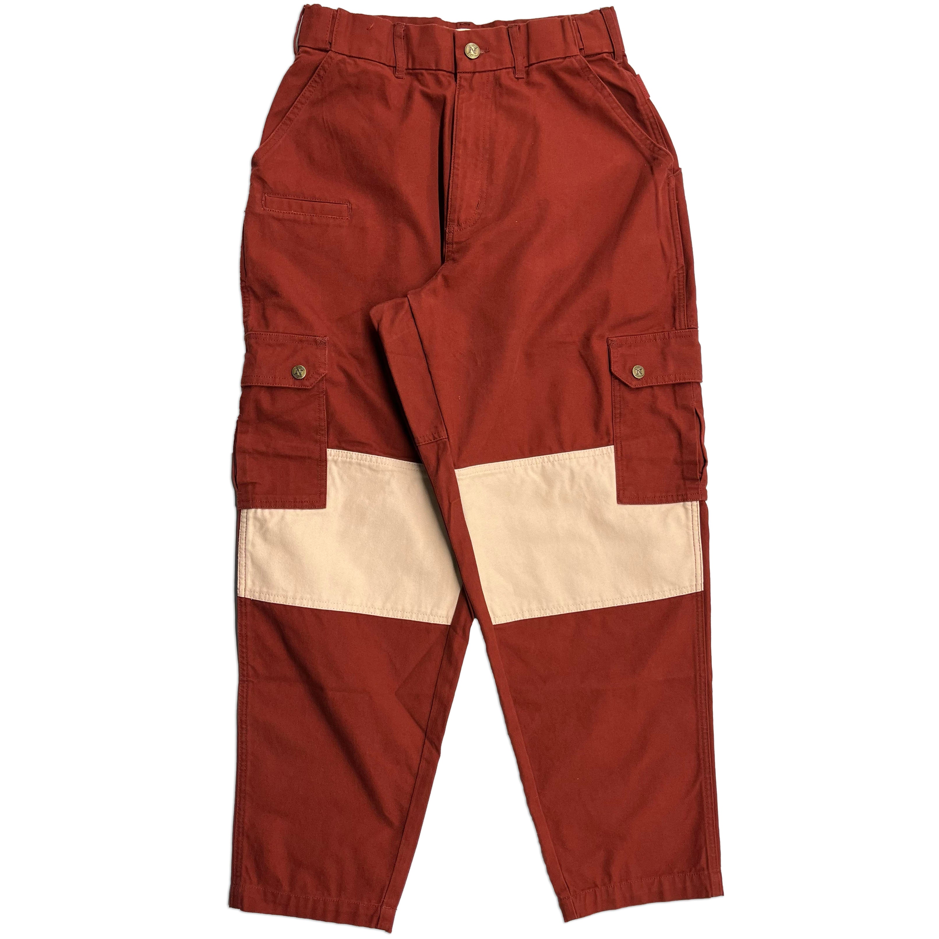 2-Tone Red Tapered Uniform Cargo Pants
