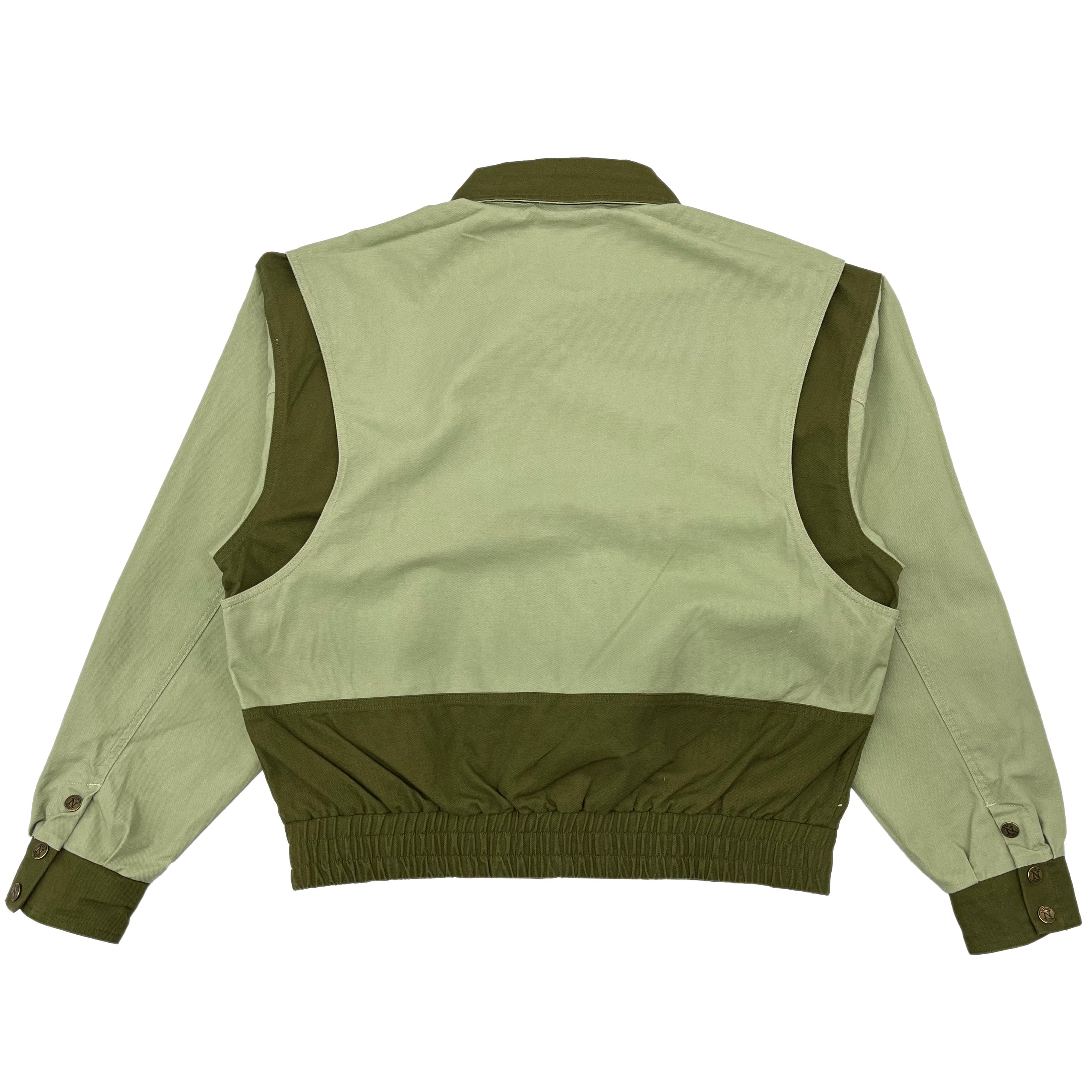 2-Tone Green Uniform Cargo Jacket
