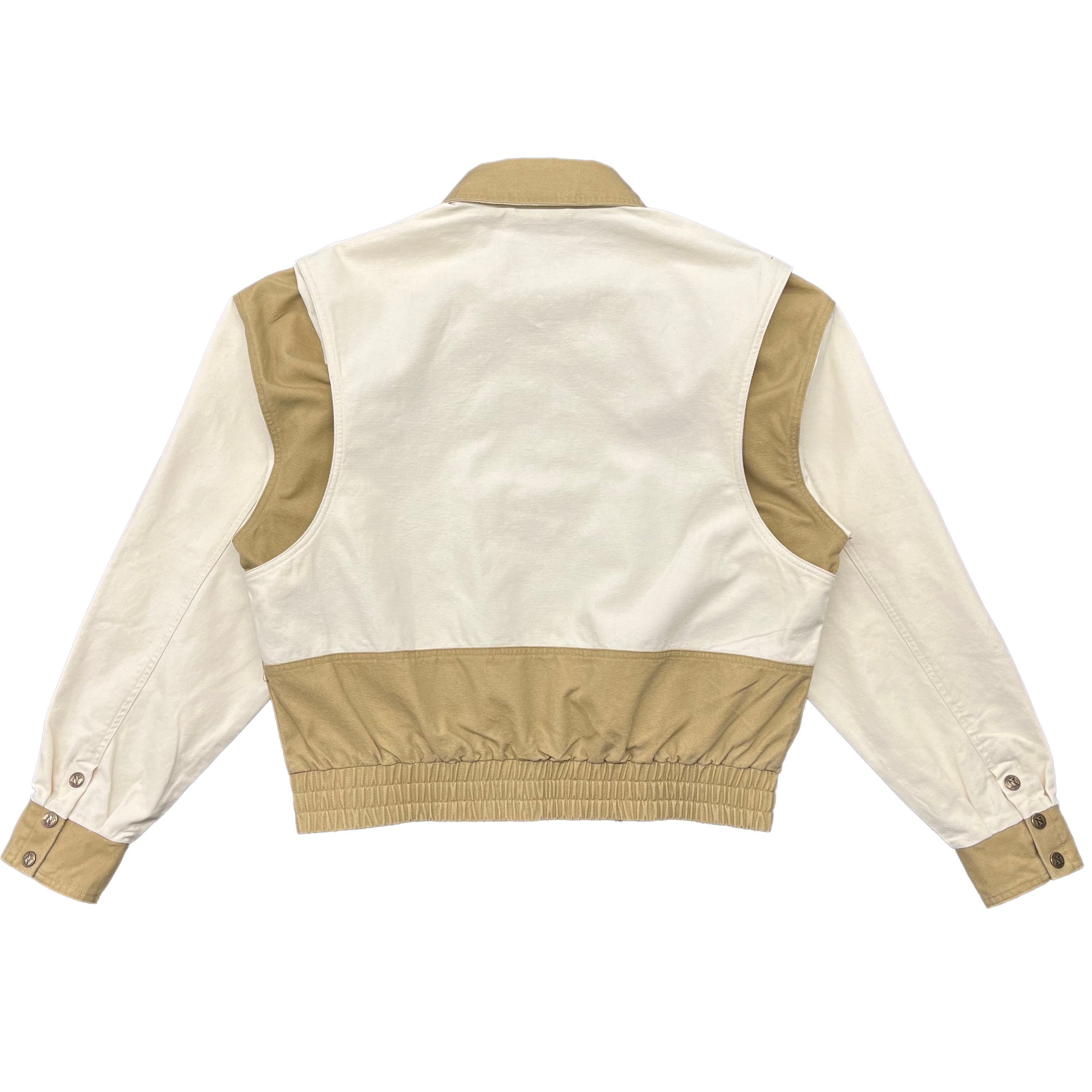 2-Tone Khaki Uniform Cargo Jacket