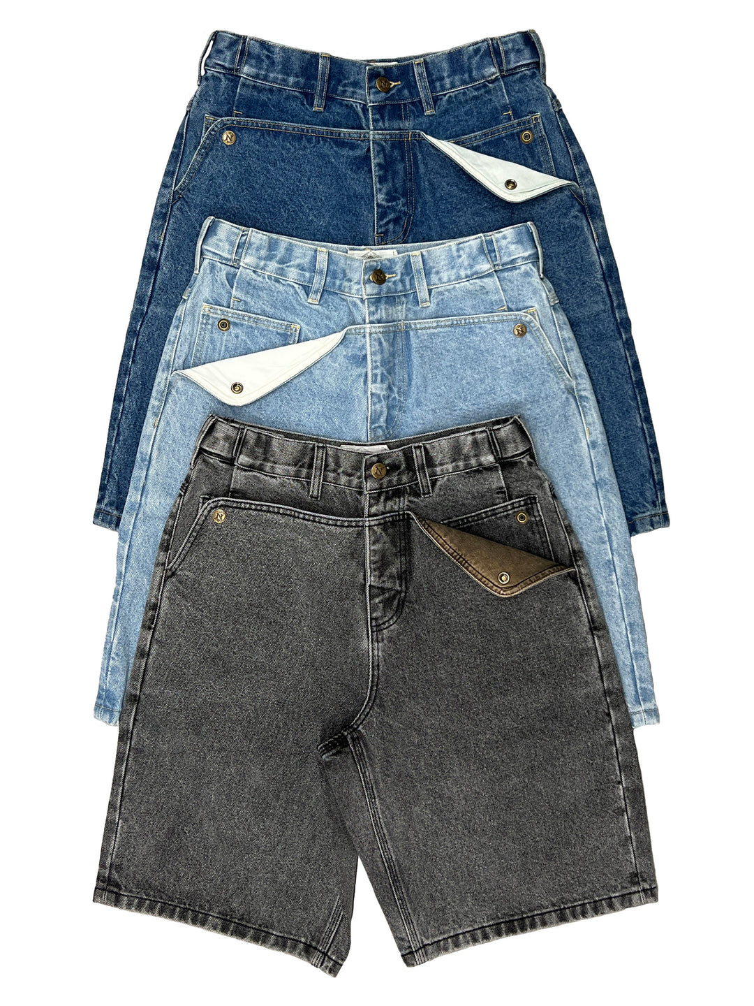 Mule Ear Denim Shorts