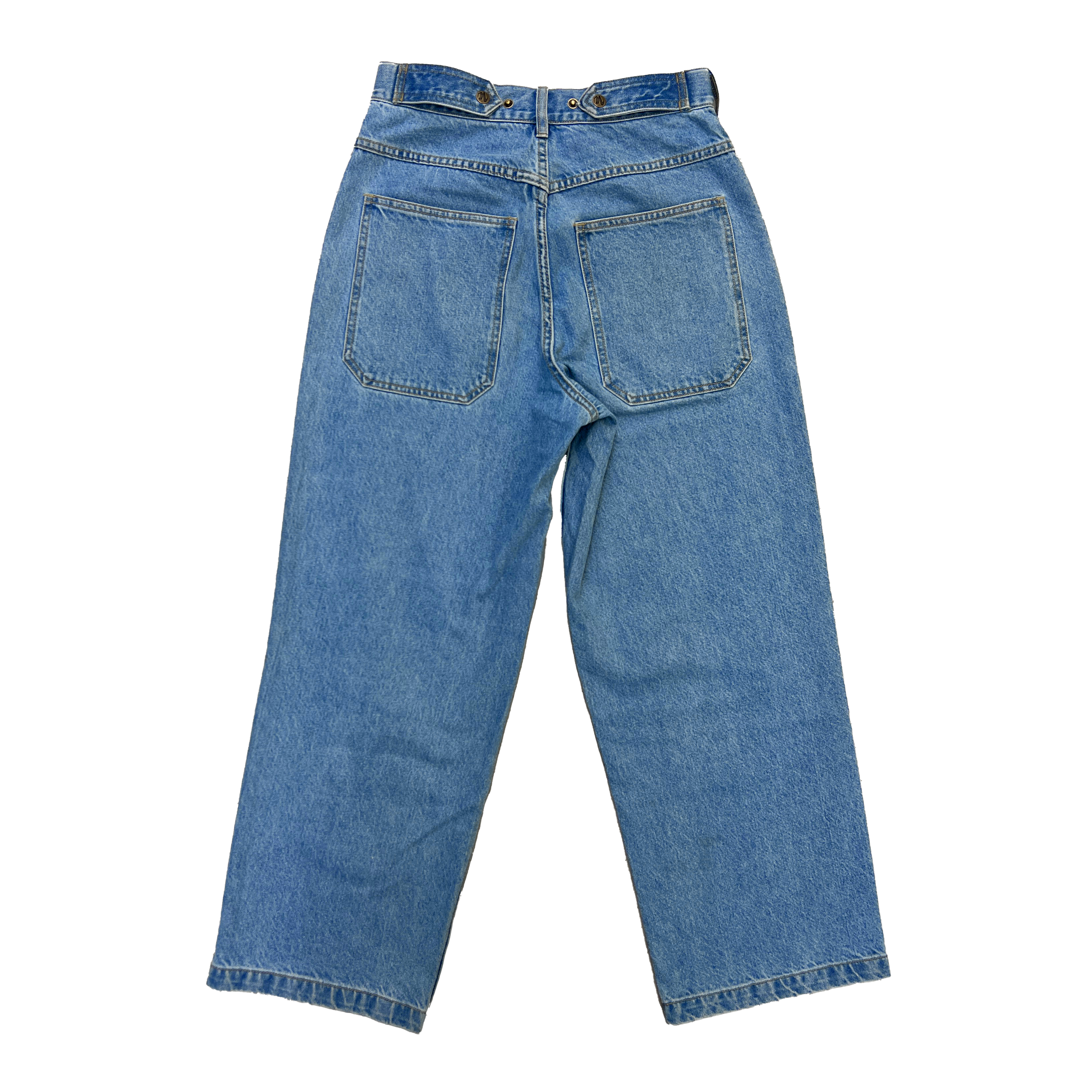 12 oz Light Blue Straight Mule Ear Denim Pants (old style)