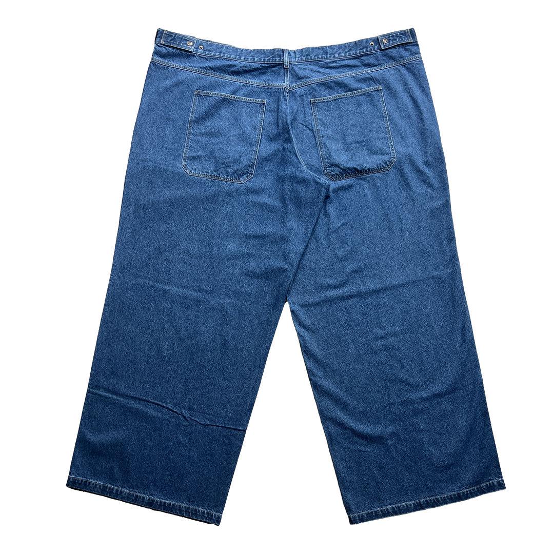 Straight Mule Ear Denim Pants