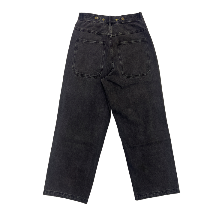 Straight Mule Ear Denim Pants