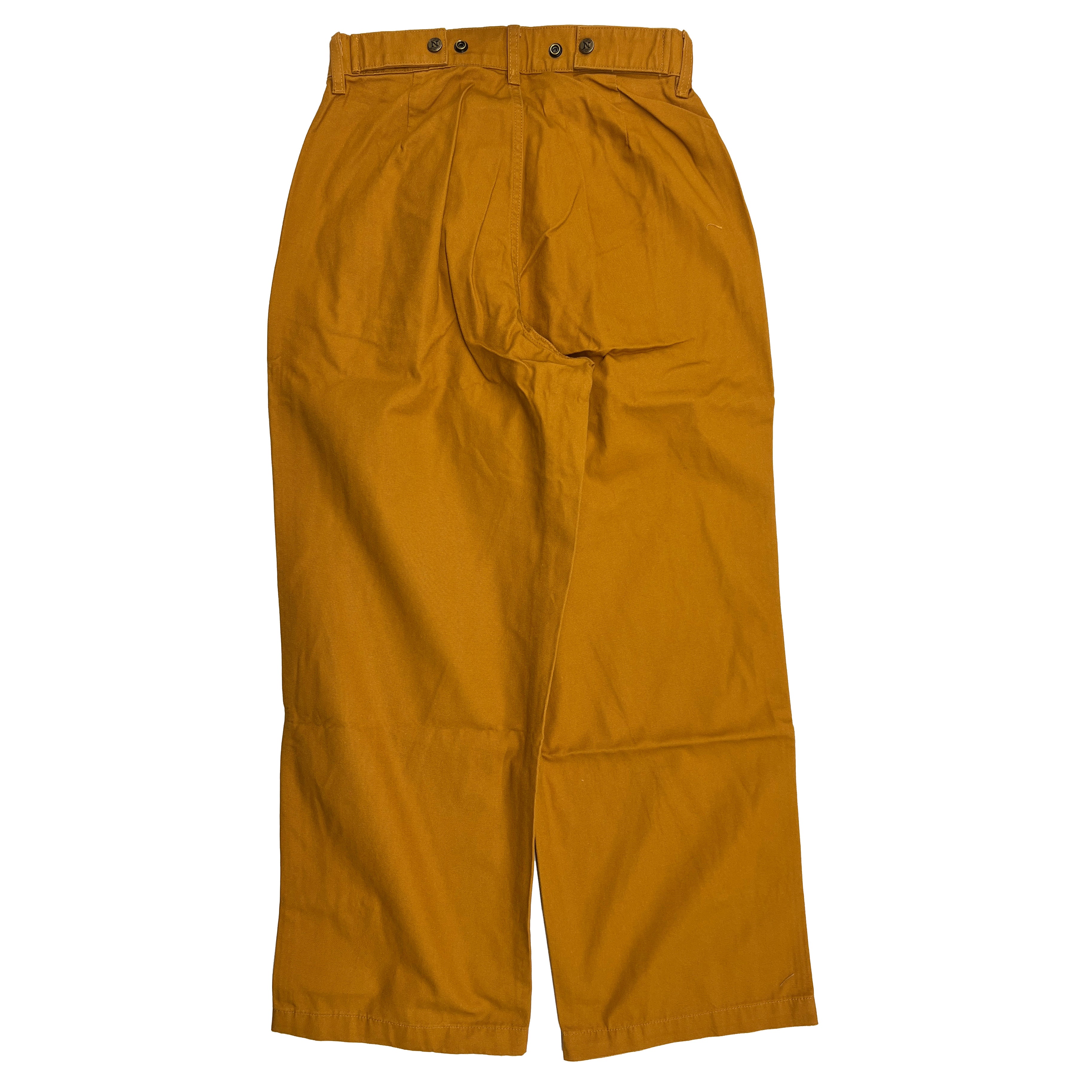 Unreleased Sample - W28 x L29 - 13” Rise - 40” Hip - 25” Thigh- Burnt Orange/Sand Cargo Culotte Straight Fit