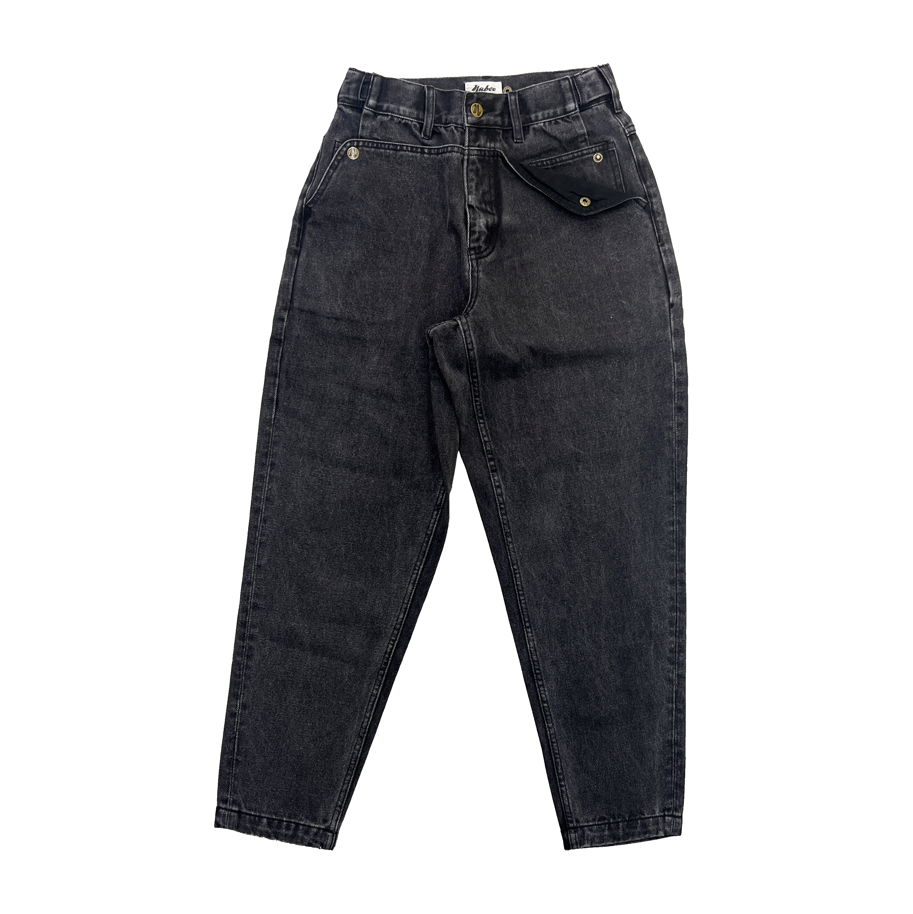 12 oz Black Tapered Mule Ear Denim Pants (old style)