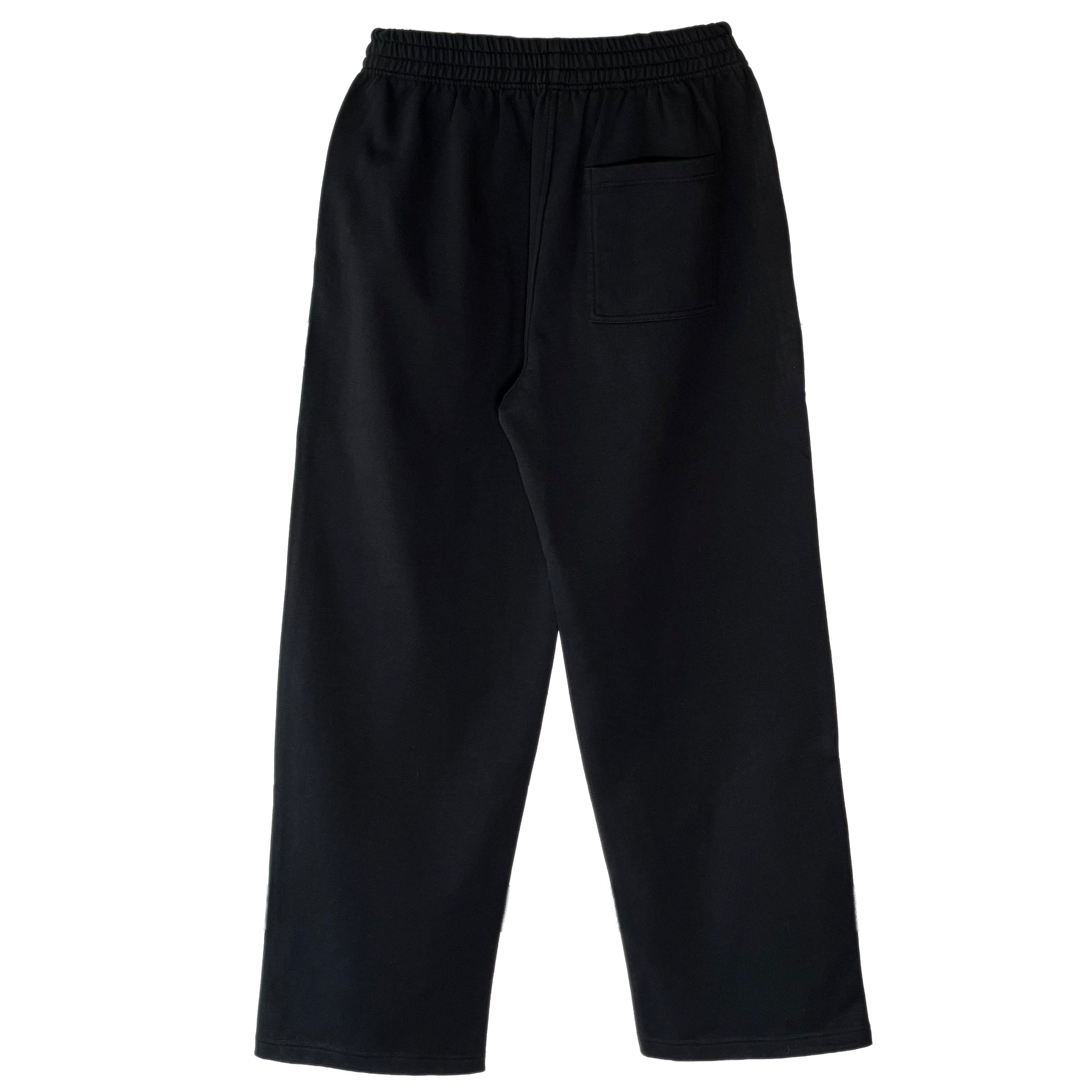 Black Straight Sweat Pants
