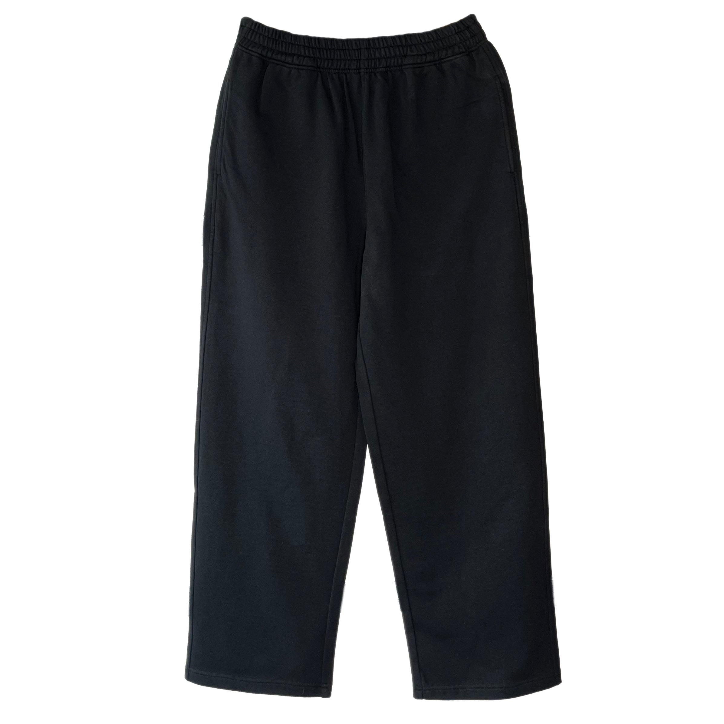 Black Straight Sweat Pants