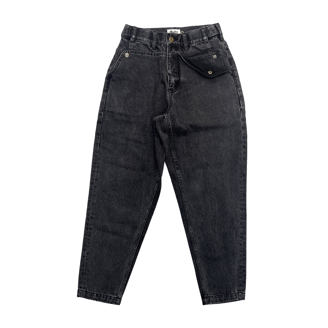 Tapered Mule Ear Denim Pants