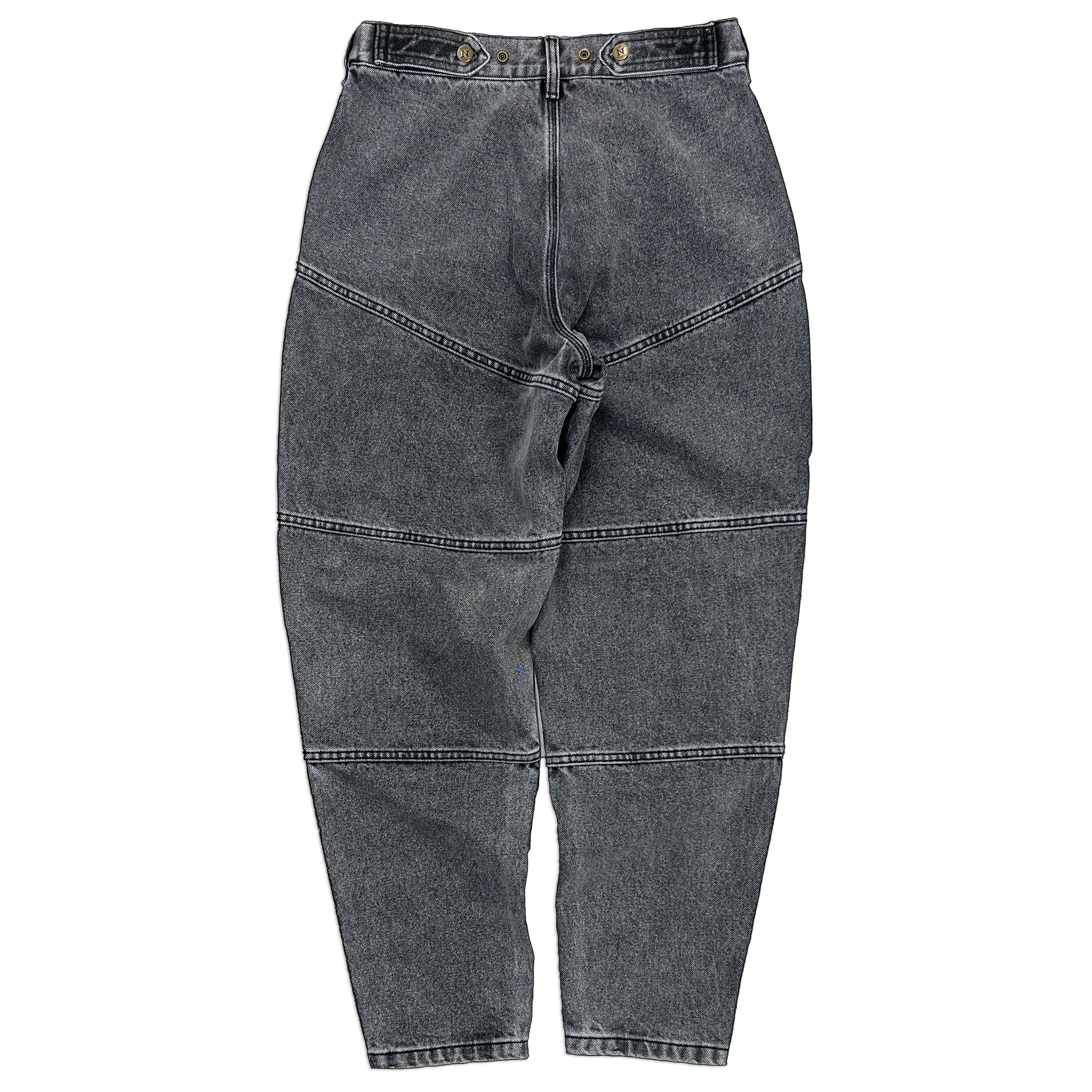 Black Carpenter Tapered Mule Ear Denim Pants
