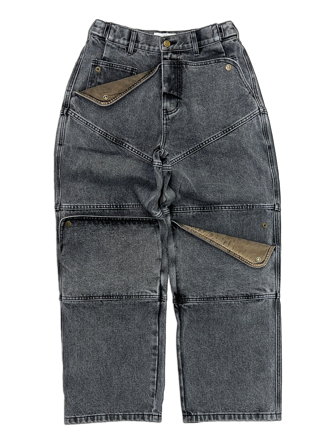 Carpenter Straight Mule Ear Denim Pants