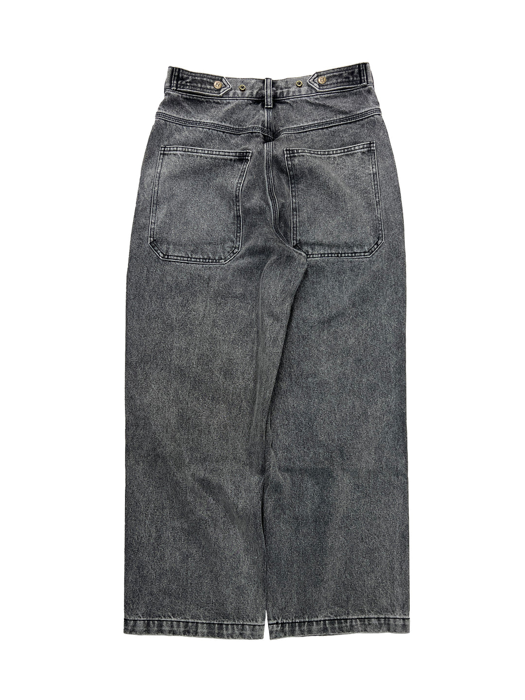 Straight Mule Ear Denim Pants