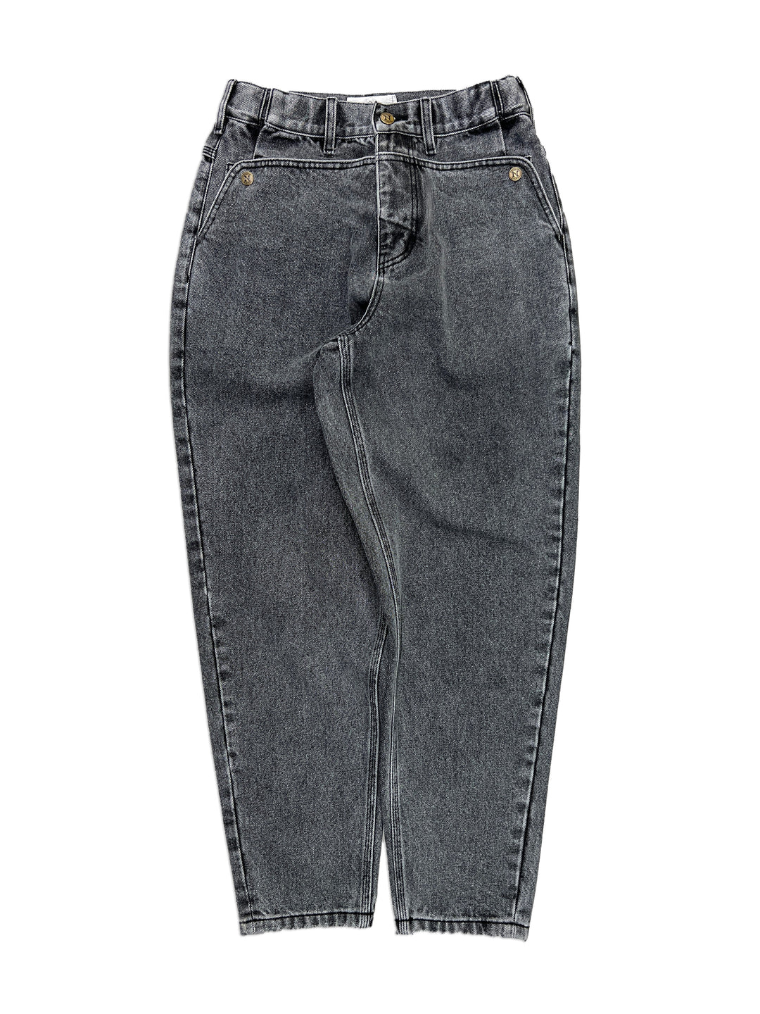 Tapered Mule Ear Denim Pants