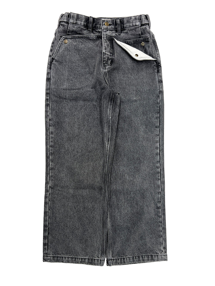 Straight Mule Ear Denim Pants