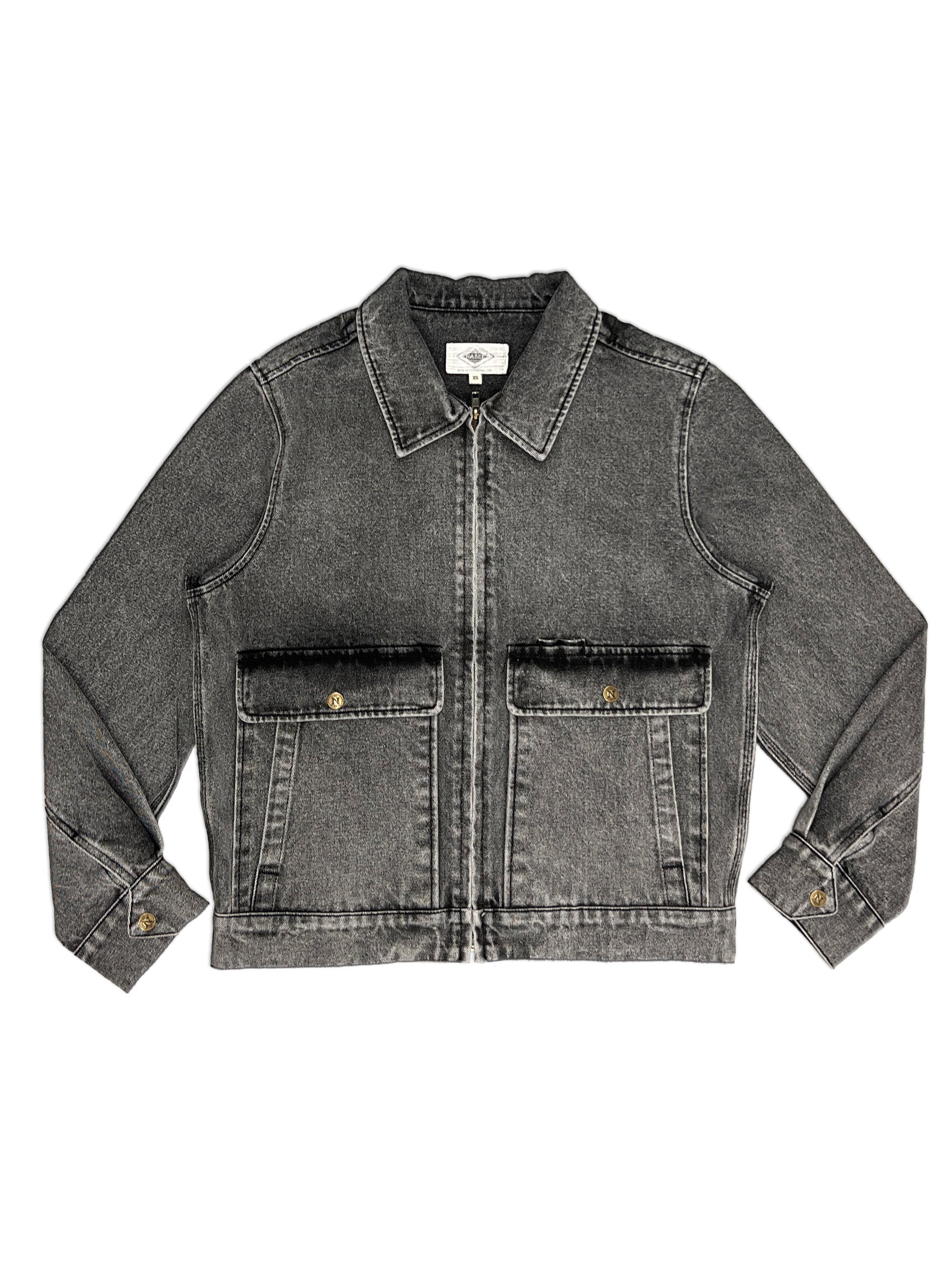 12 oz Black Standard Issue Denim Jacket