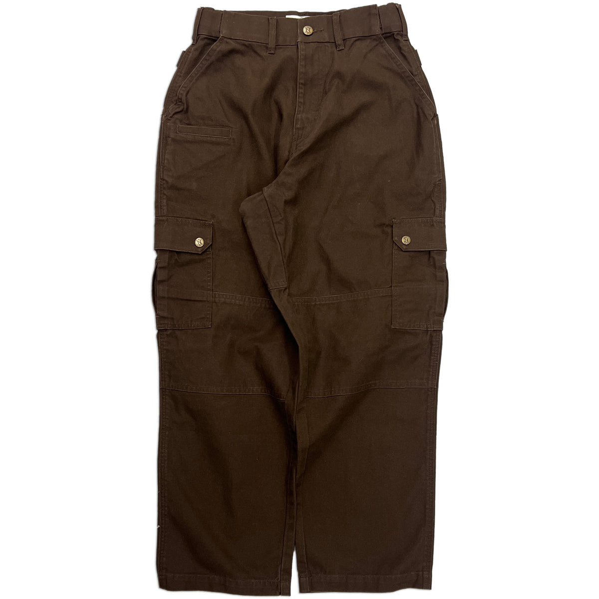 Brown Straight Uniform Cargo Pants