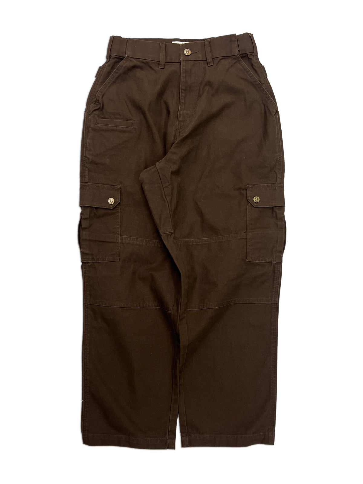 Brown Straight Uniform Cargo Pants