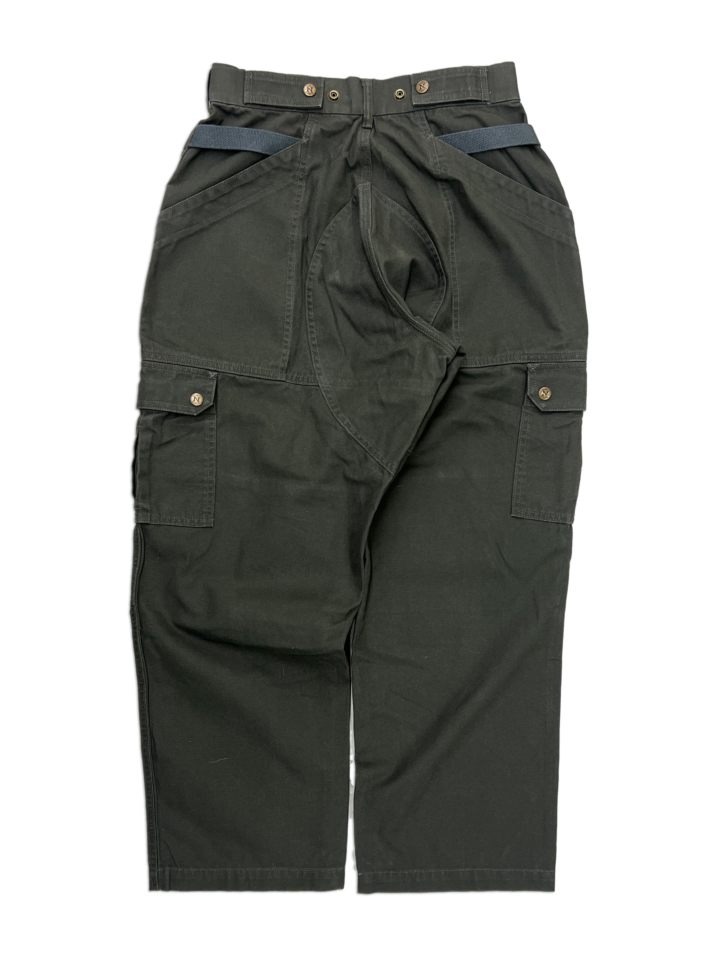 Dark Gray Straight Uniform Cargo Pants