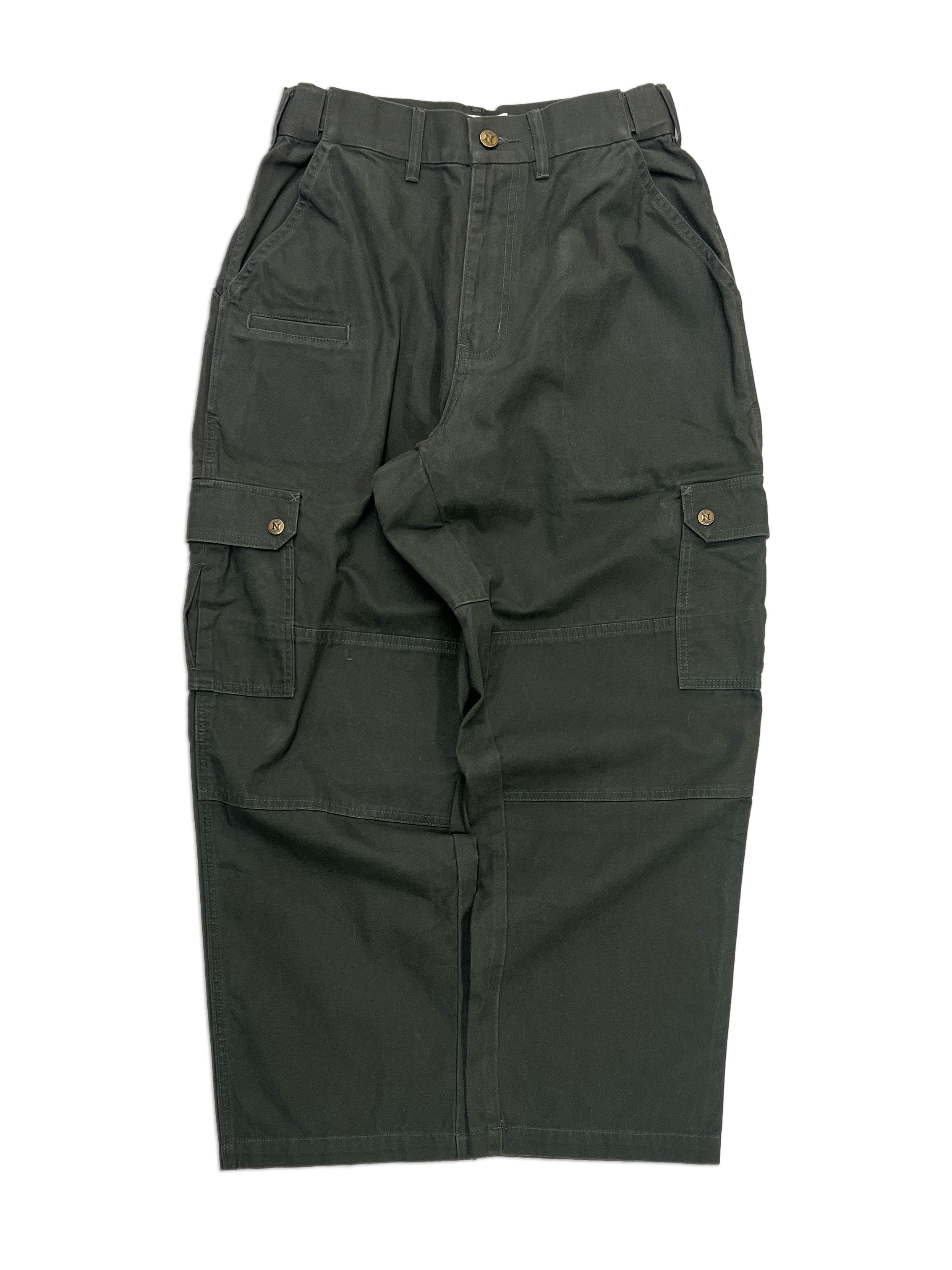 Dark Gray Straight Uniform Cargo Pants