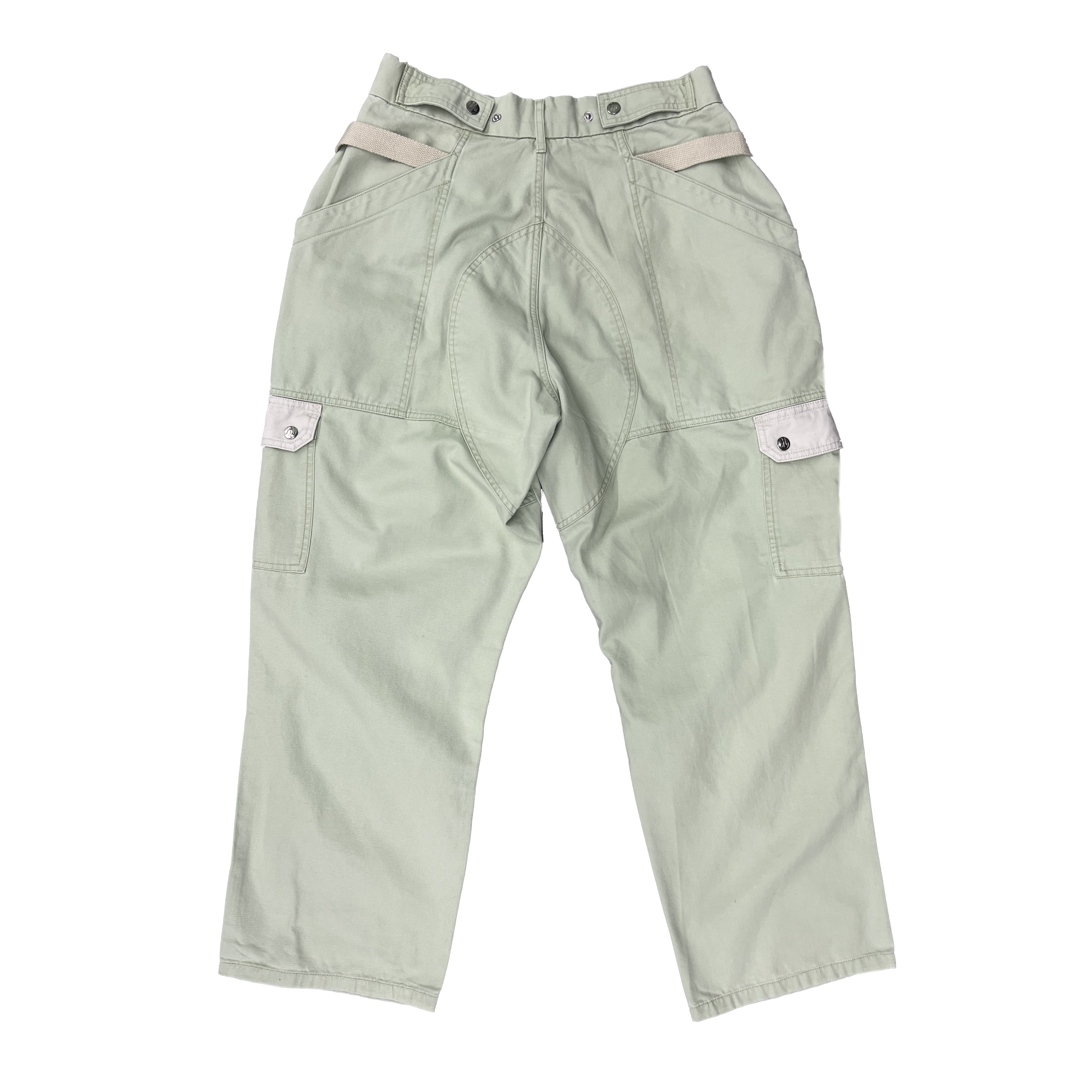 Sage Green/Off White 2-Tone Straight Uniform Cargo Pants (old style)
