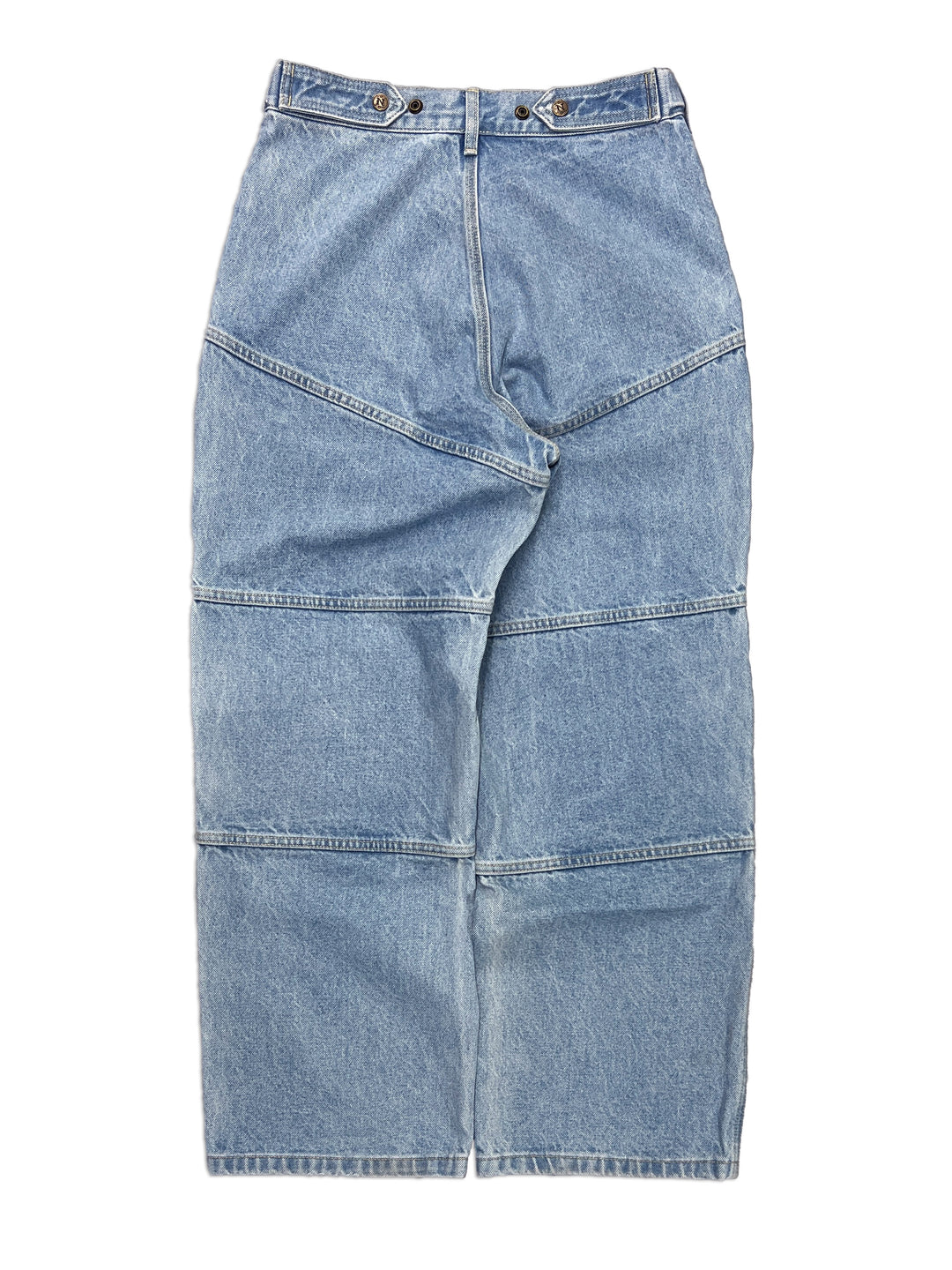 Light Blue Carpenter Straight Mule Ear Denim Pants