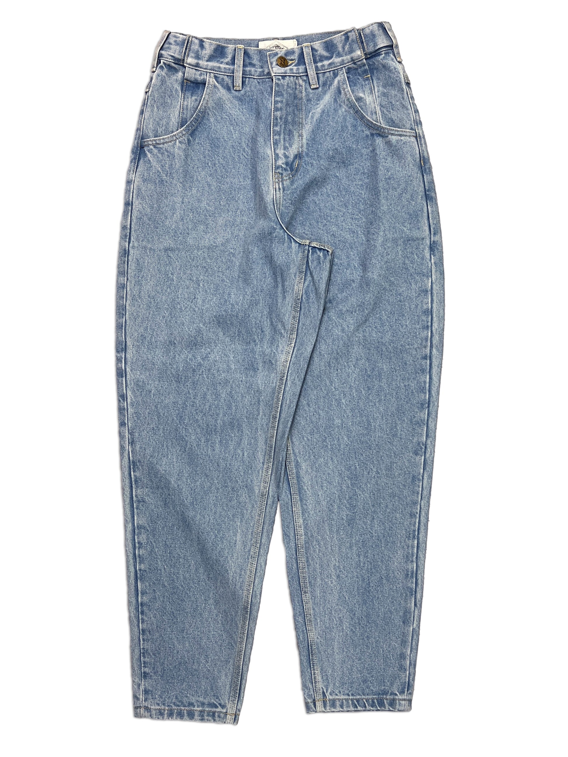 Tapered Standard Issue Denim Pants, 100% cotton - 14 ounce denim, Light Blue, Tapered leg, Unisex, gender neutral, adjustable waist band allows for 2 inches of stretch and 2 inches of tightening