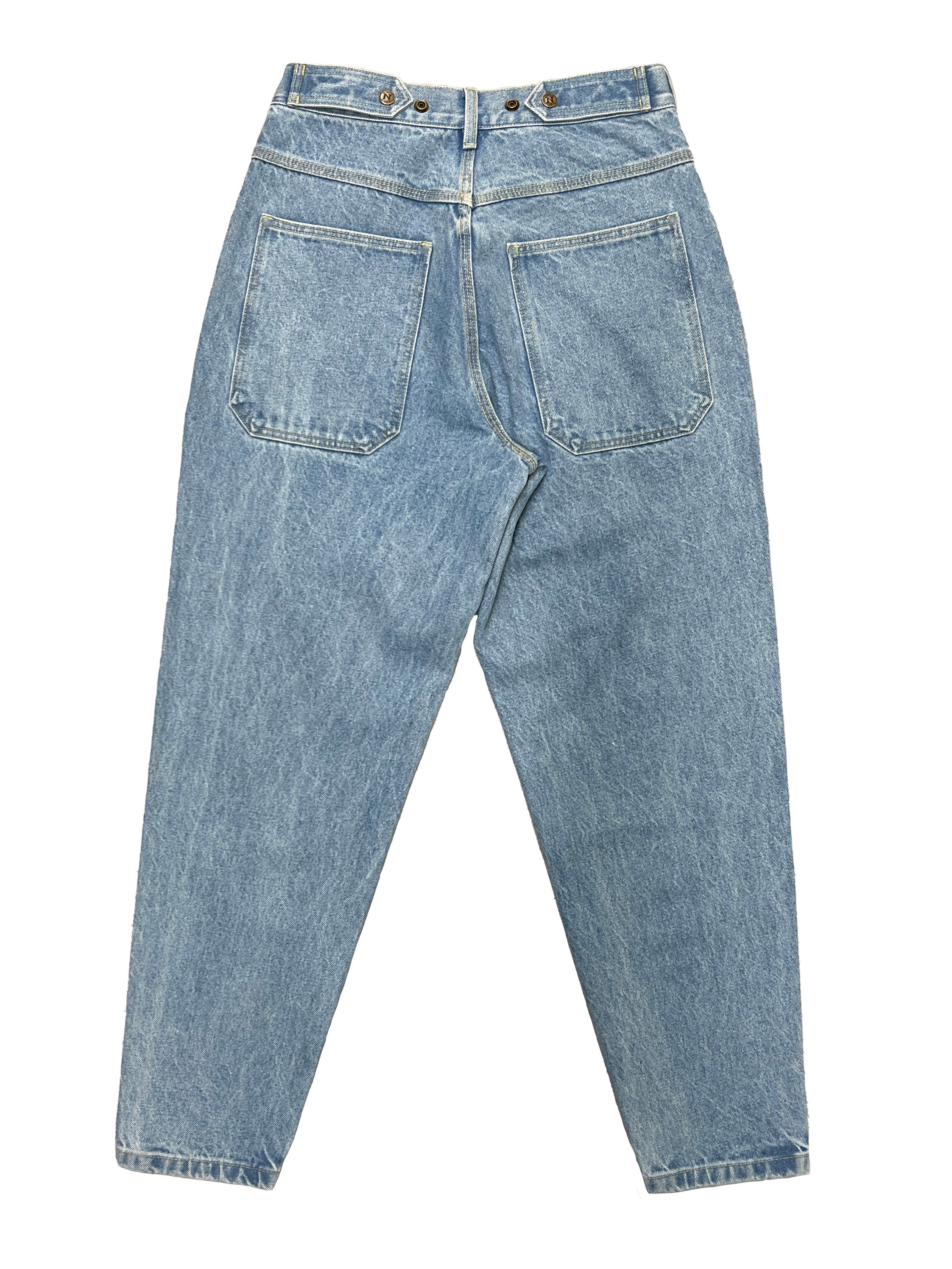 14 oz Light Blue Tapered Mule Ear Denim Pants