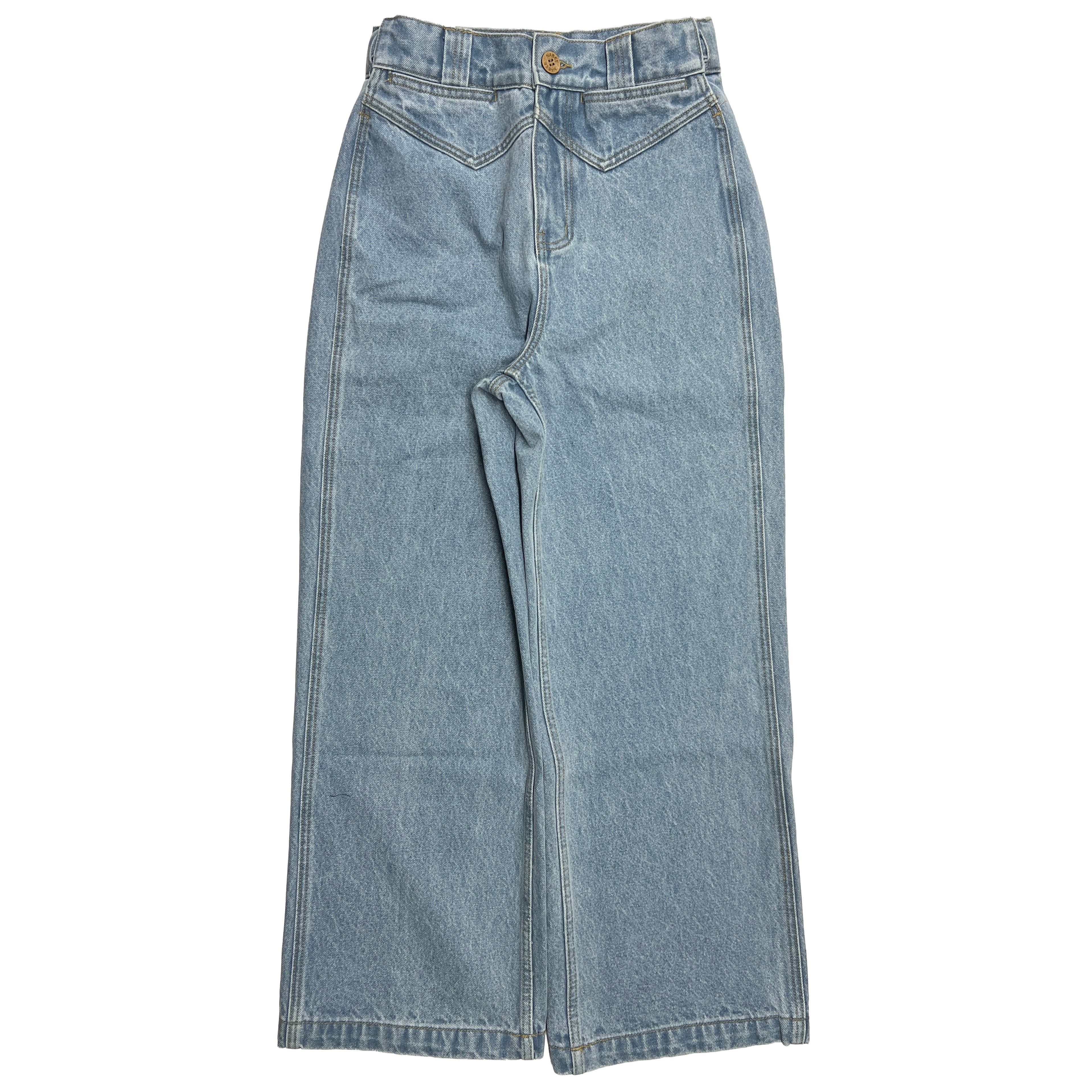 Unreleased Sample - W28 x L28 - 15” Rise - 37” Hip - 24” Thigh - Light Blue -Sailor