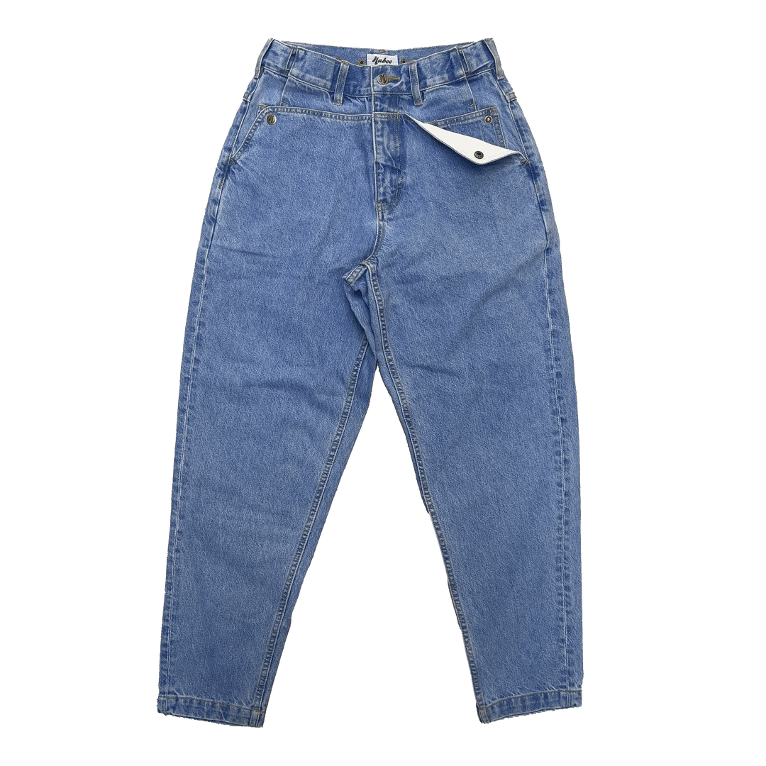 Tapered Mule Ear Denim Pants