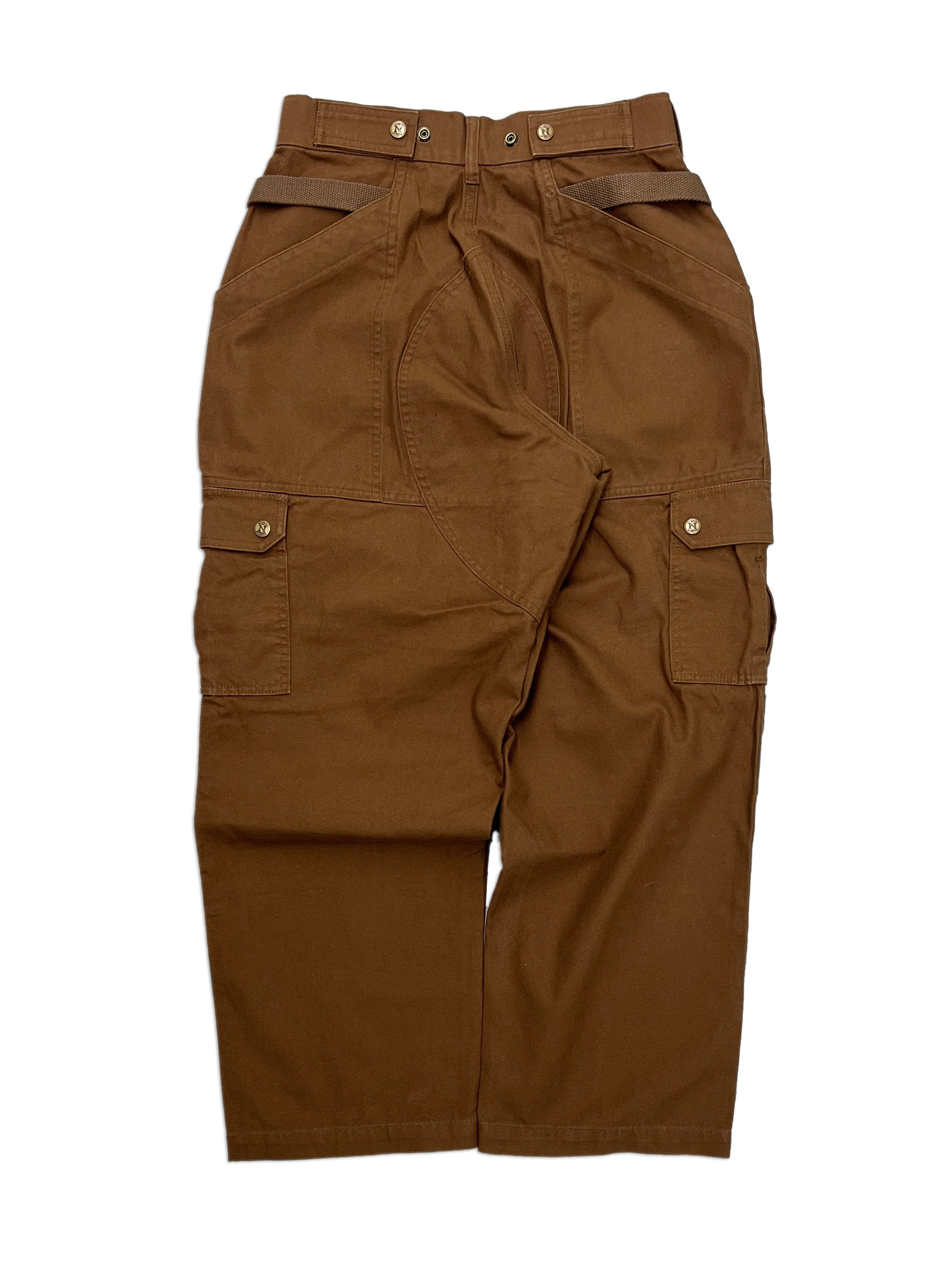Brown Straight Uniform Cargo Pants