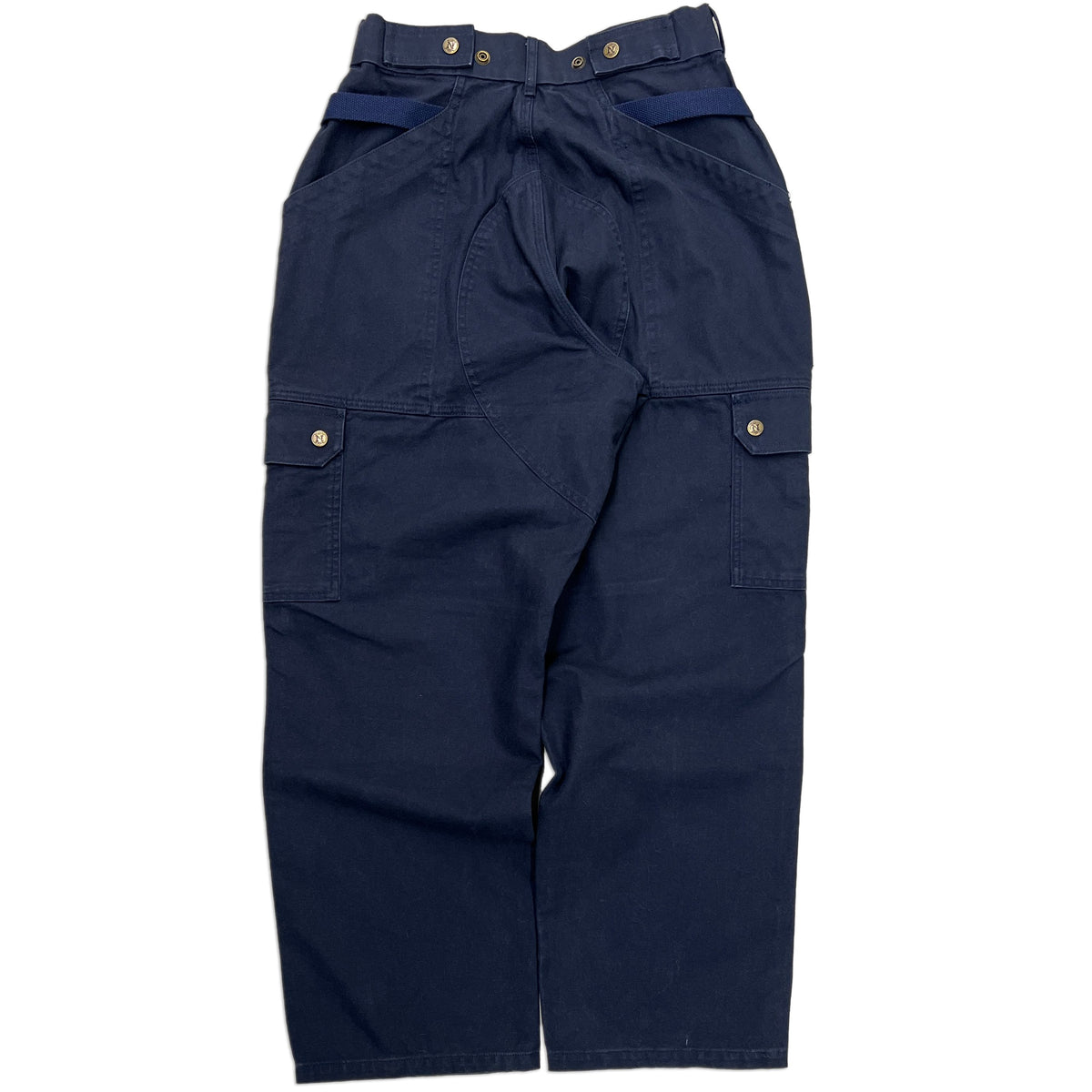 Navy Straight Uniform Cargo Pants-thumbmail-2