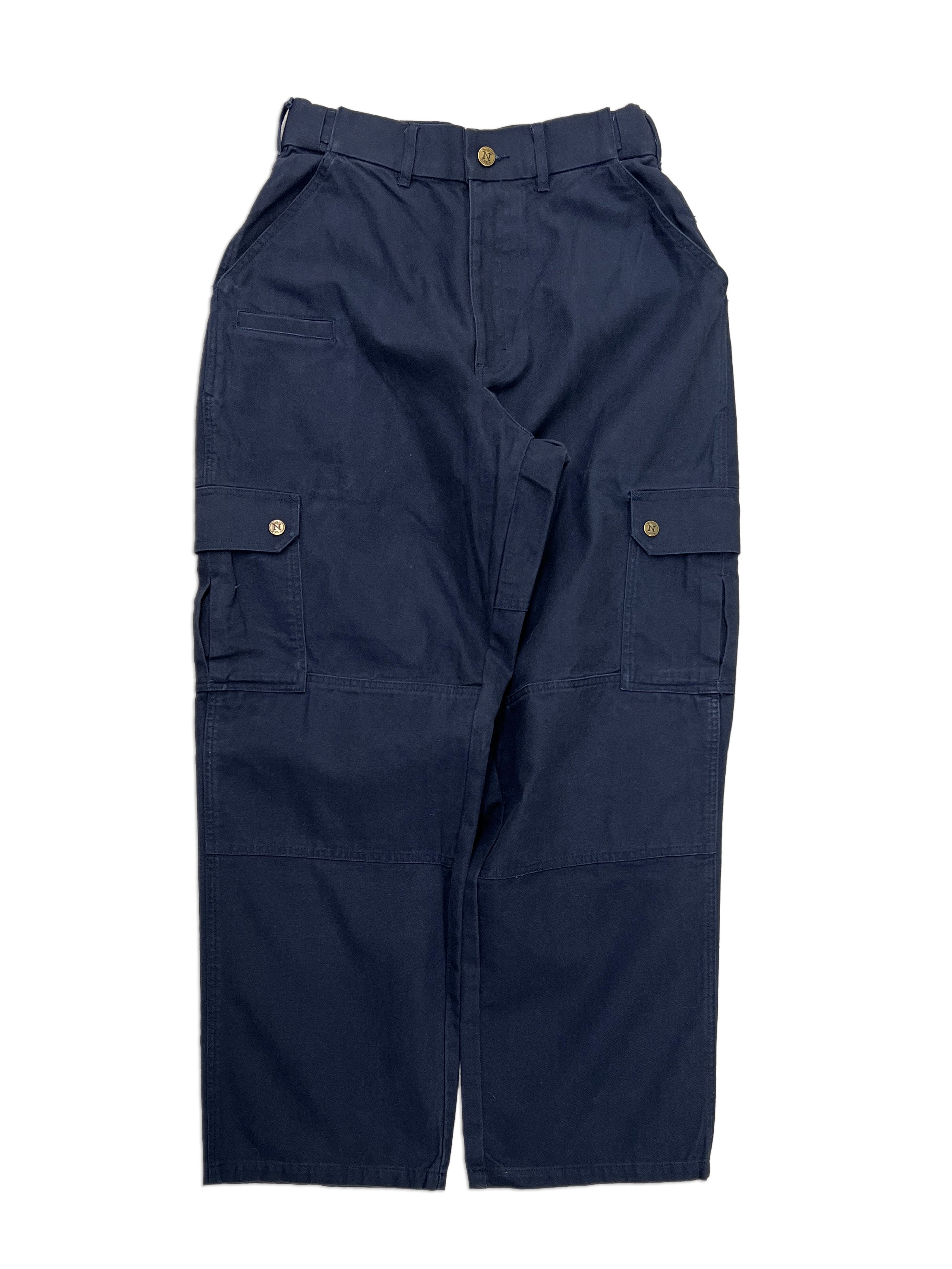 Navy Straight Uniform Cargo Pants