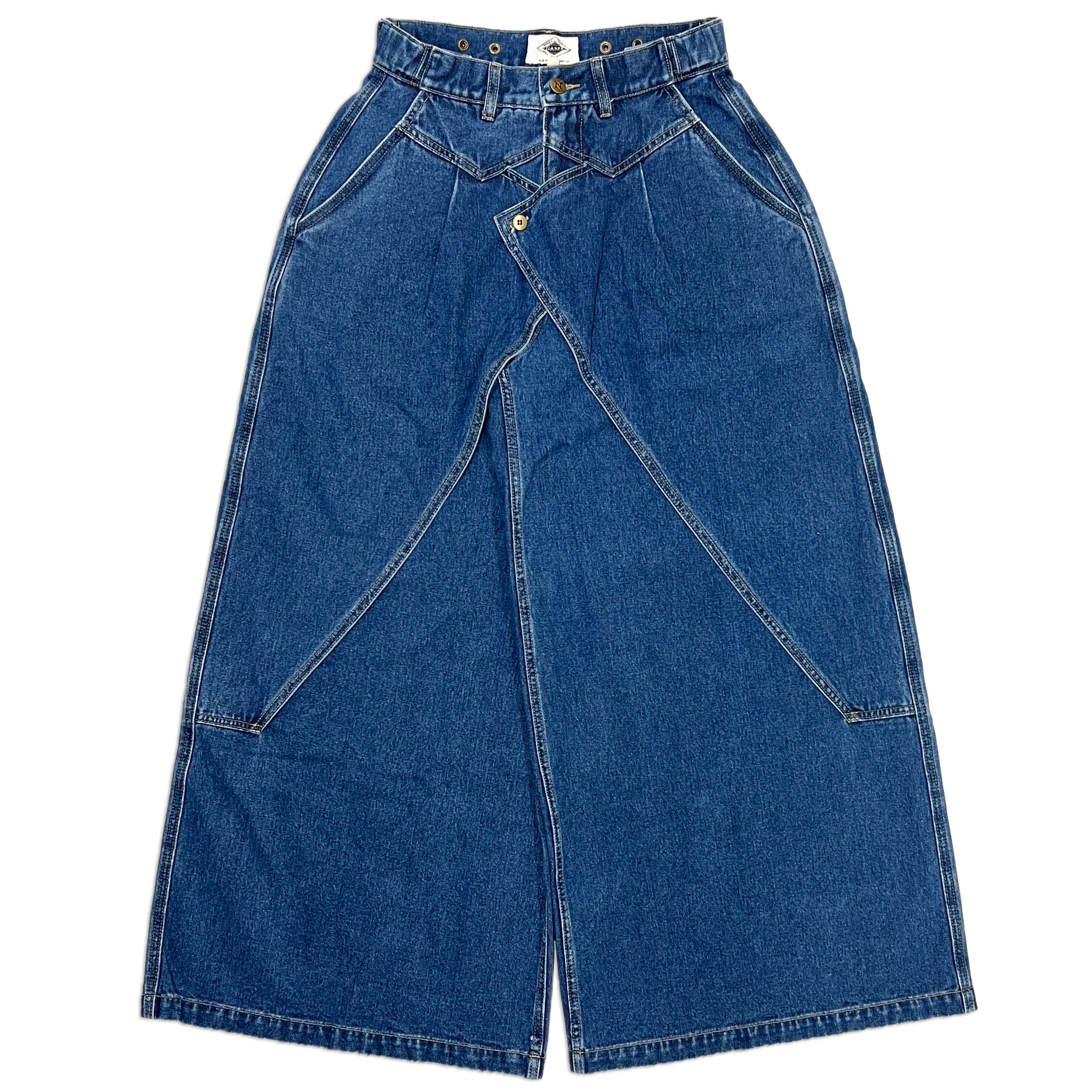 Navy Culotte Denim Pants