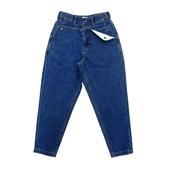 Tapered Mule Ear Denim Pants