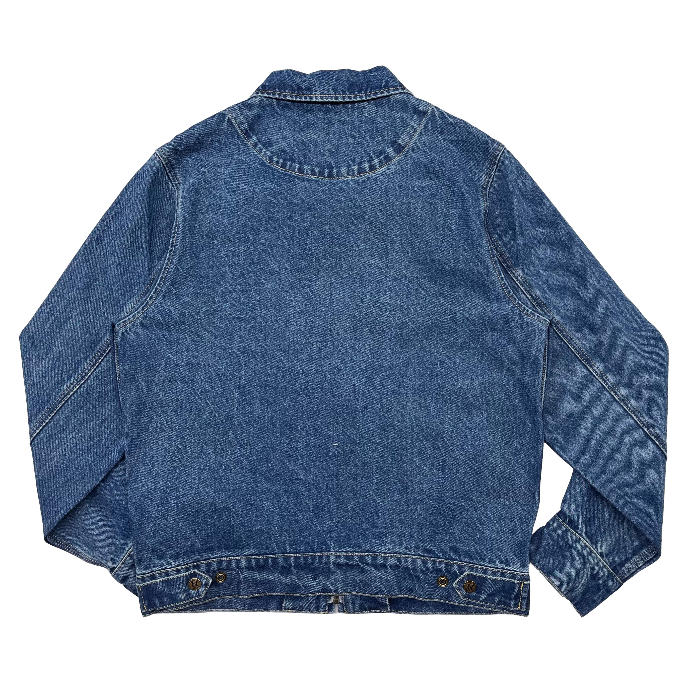 Navy Mule Ear Denim Jacket-2