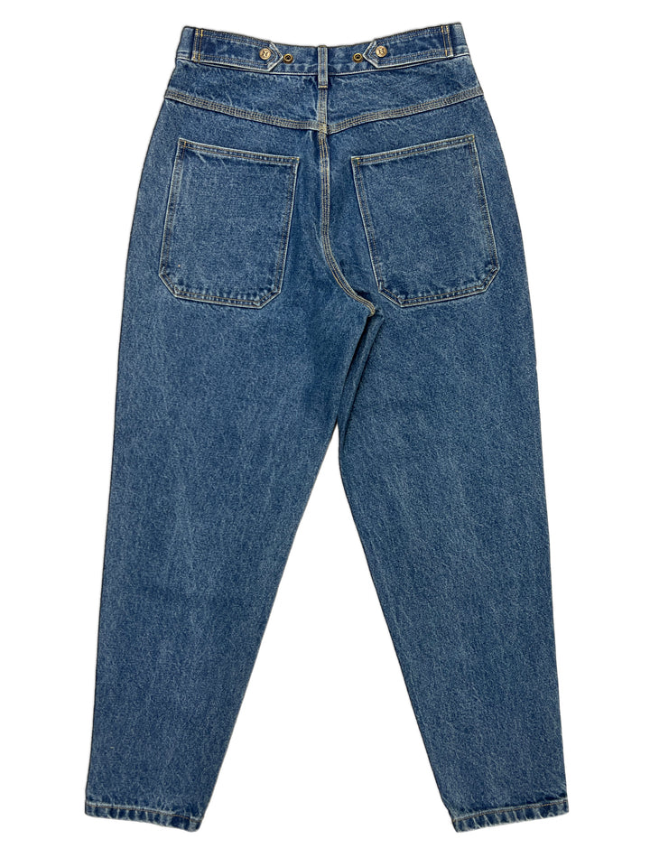 Tapered Mule Ear Denim Pants
