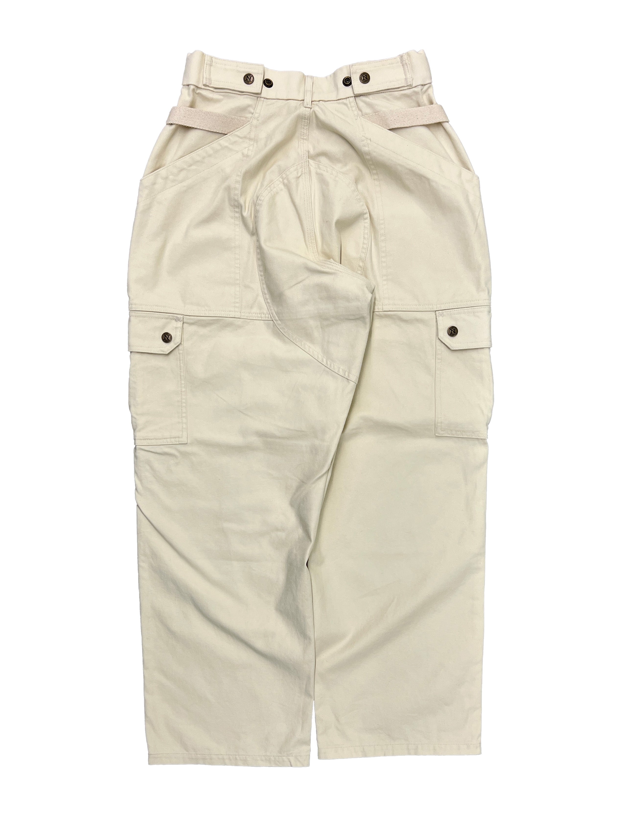 Off White Straight Uniform Cargo Pants
