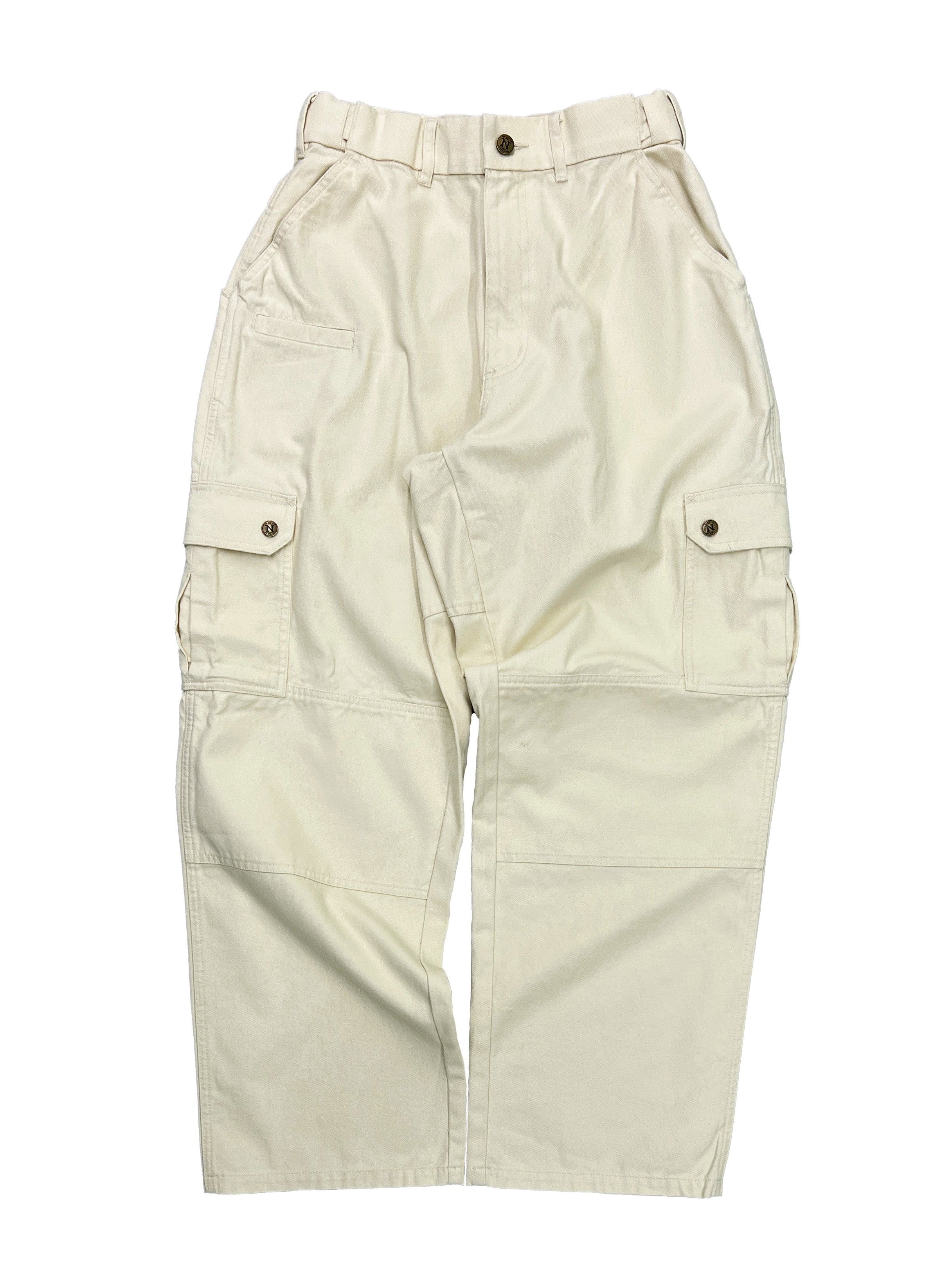 Off White Straight Uniform Cargo Pants