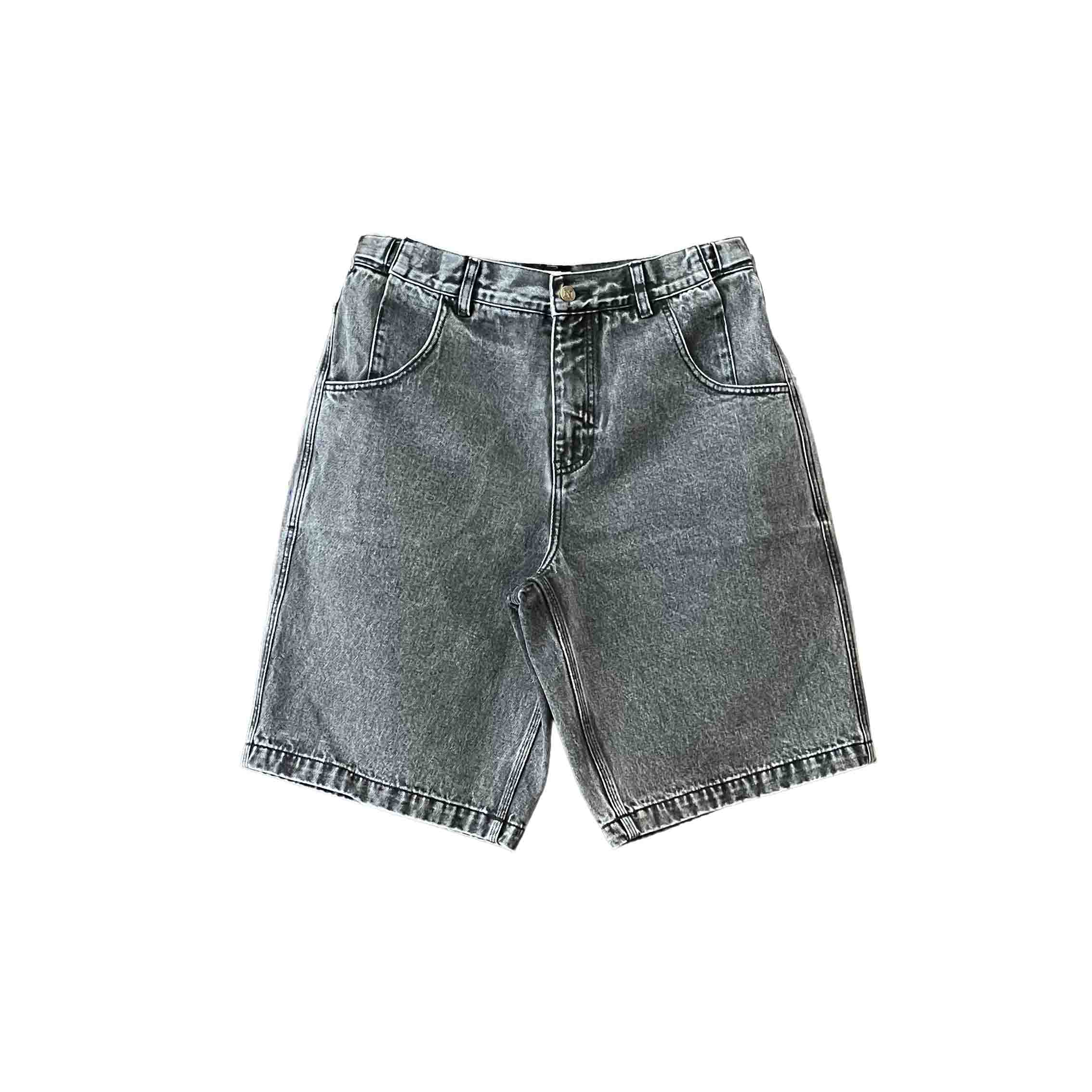 Waist: 33" x Inseam: 11" Black Standard Issue Denim Shorts-1