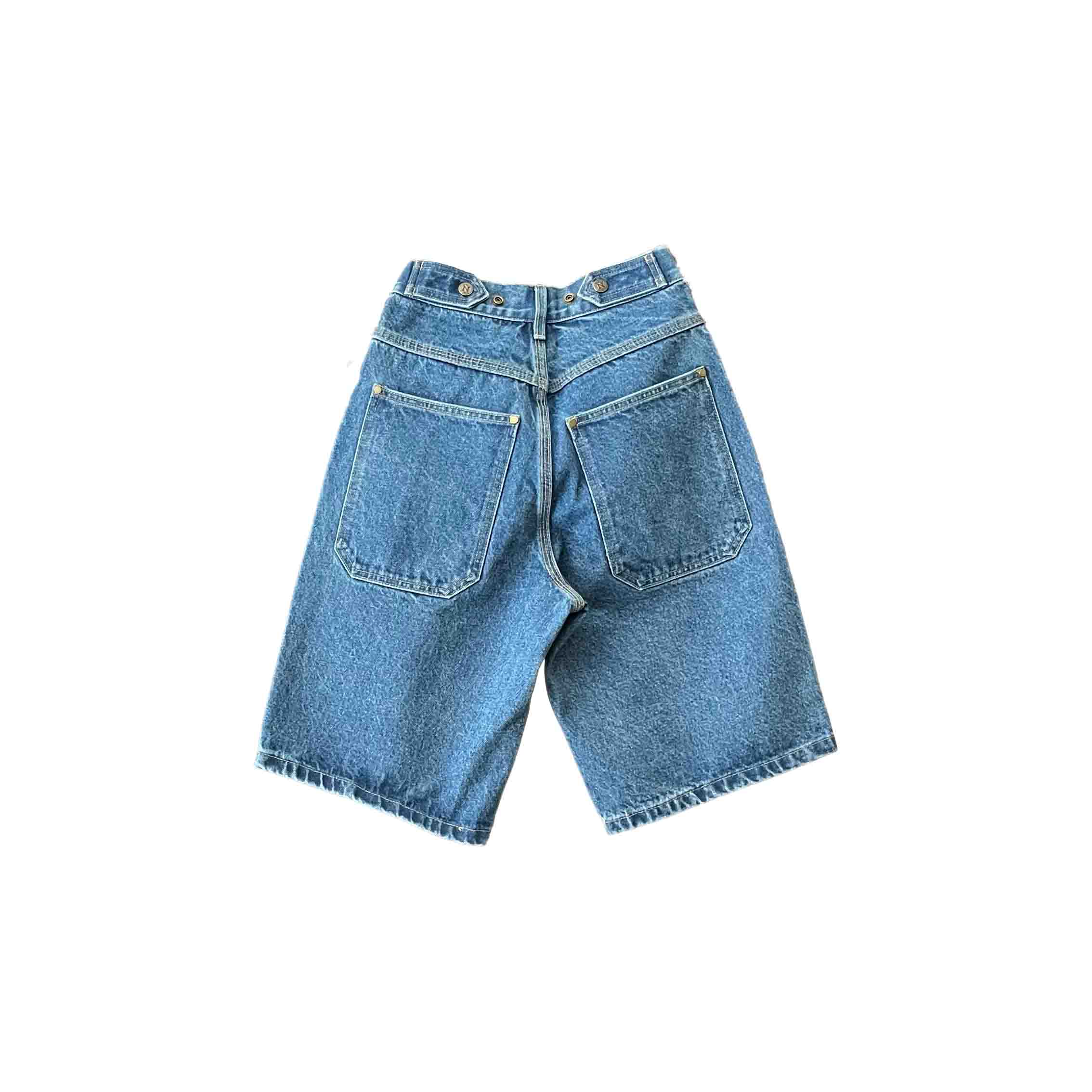 Waist: 24" x Inseam: 11" Navy Standard Issue Denim Shorts-2