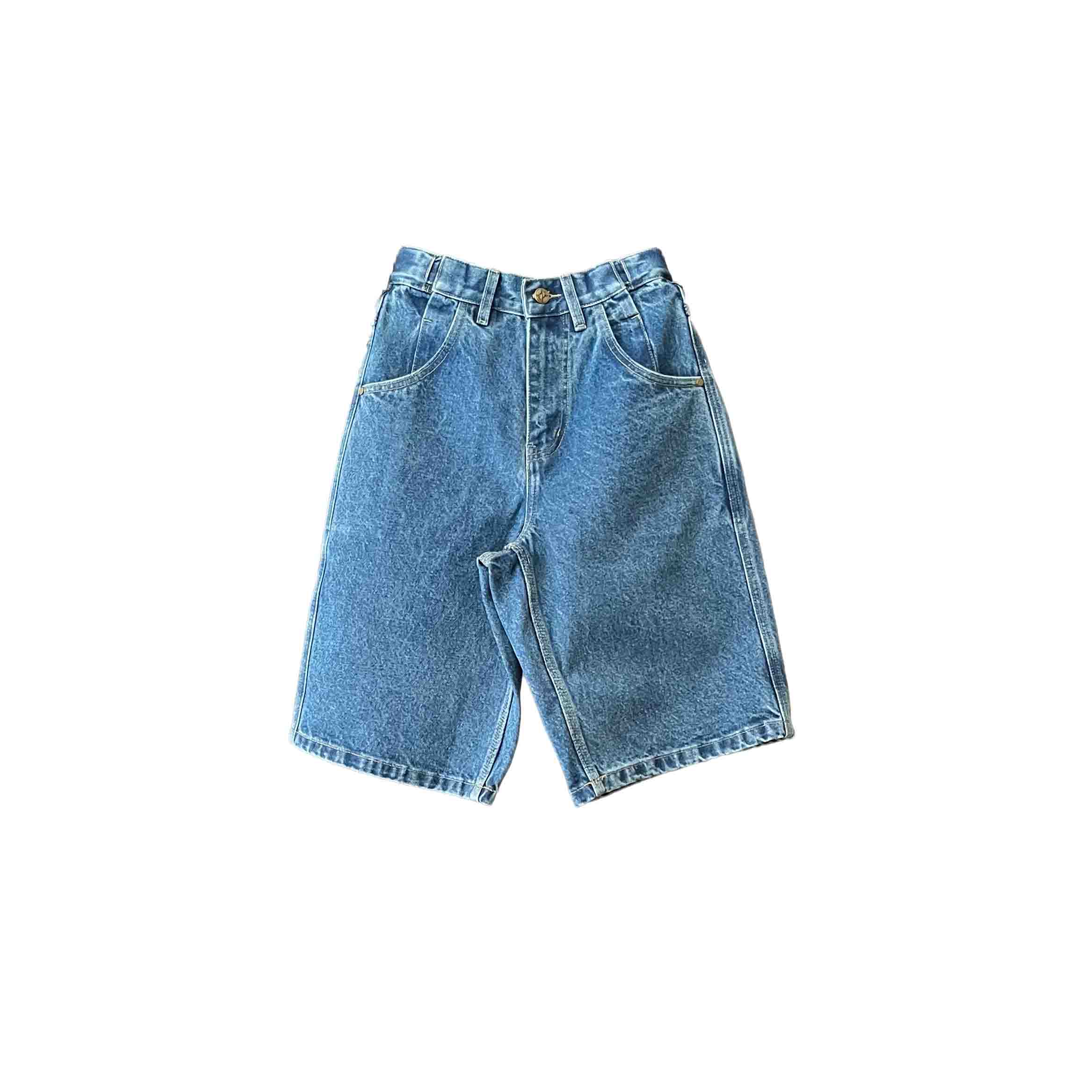 Waist: 24" x Inseam: 11" Navy Standard Issue Denim Shorts-1